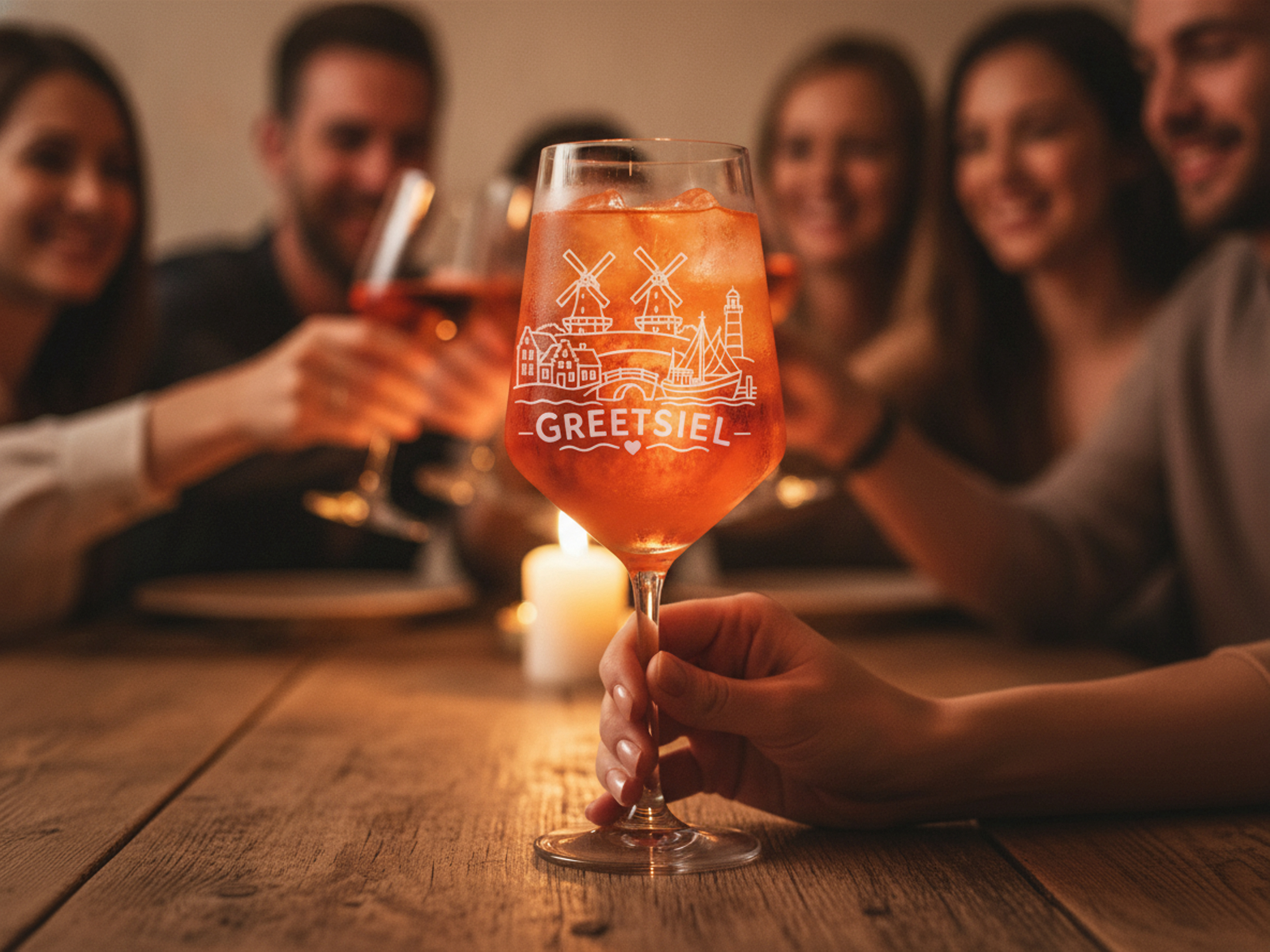 Weinglas Gravur Greetsiel 350ml spülmaschinenfest für entspannte Abende Zuhause - Vorschau 3