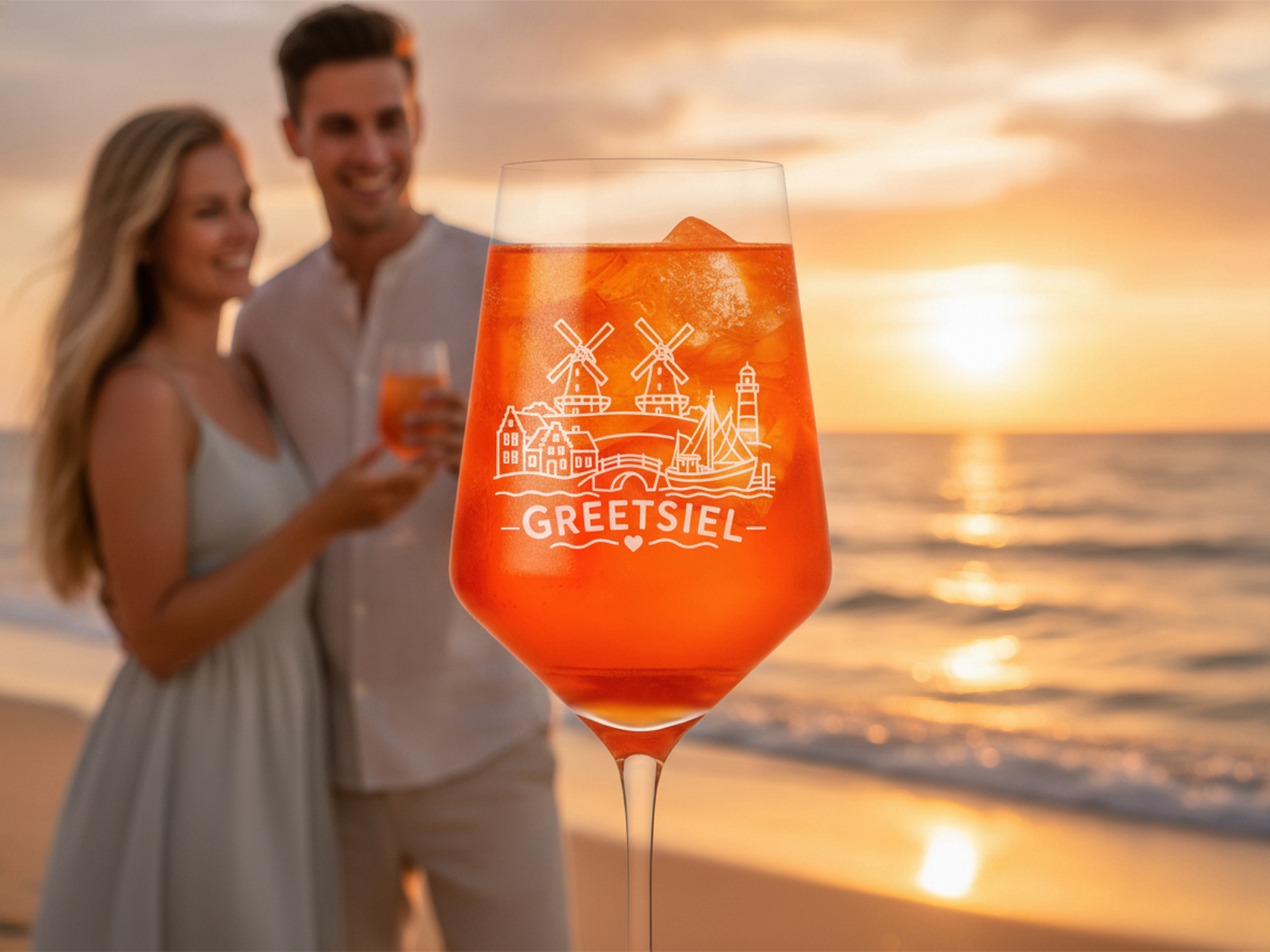 Weinglas Gravur Greetsiel 350ml spülmaschinenfest für entspannte Abende Zuhause - Vorschau 4