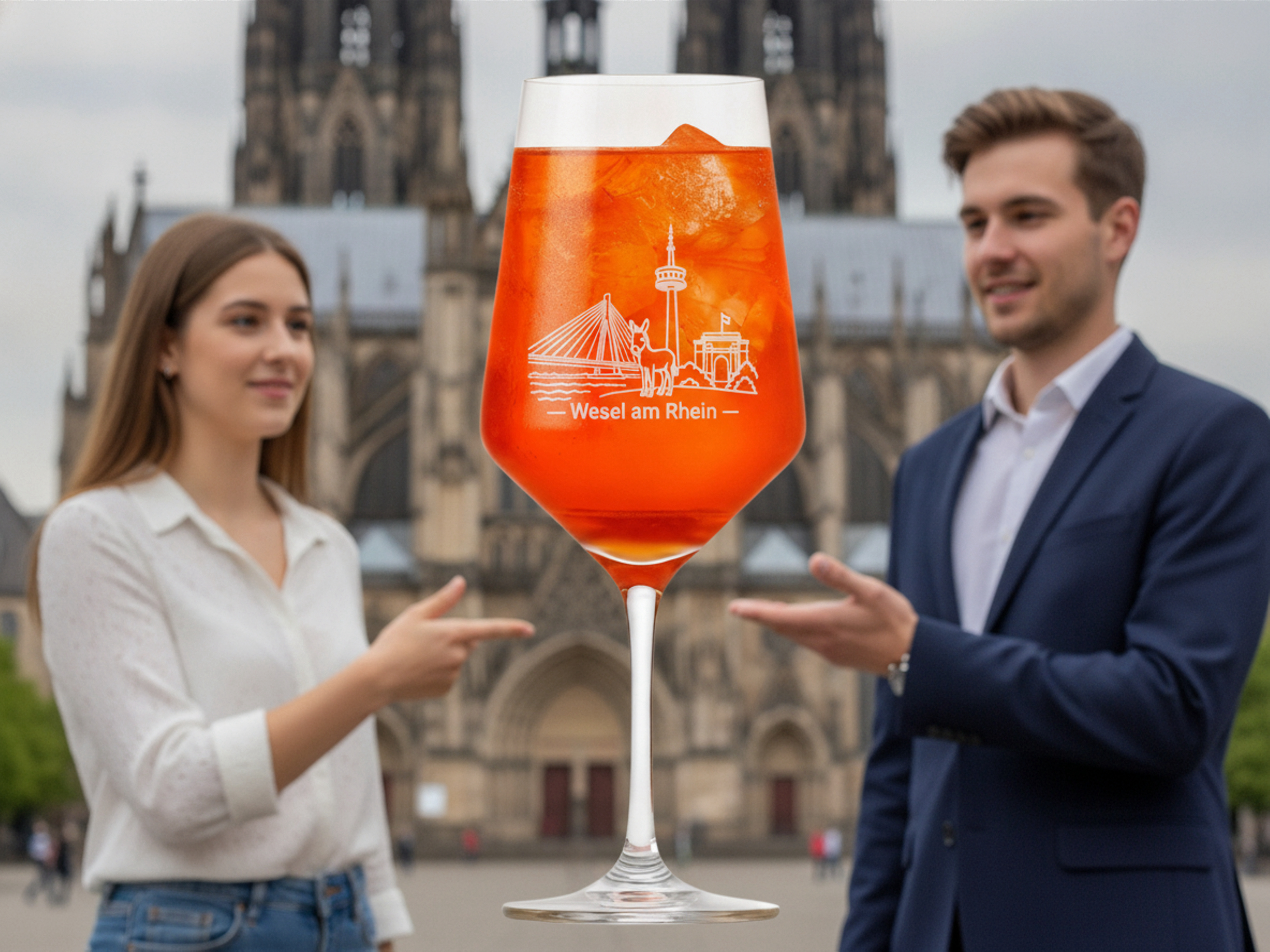 Weinglas Gravur Wesel am Rhein 350ml spülmaschinenfest für Abende Zuhause - Vorschau 4