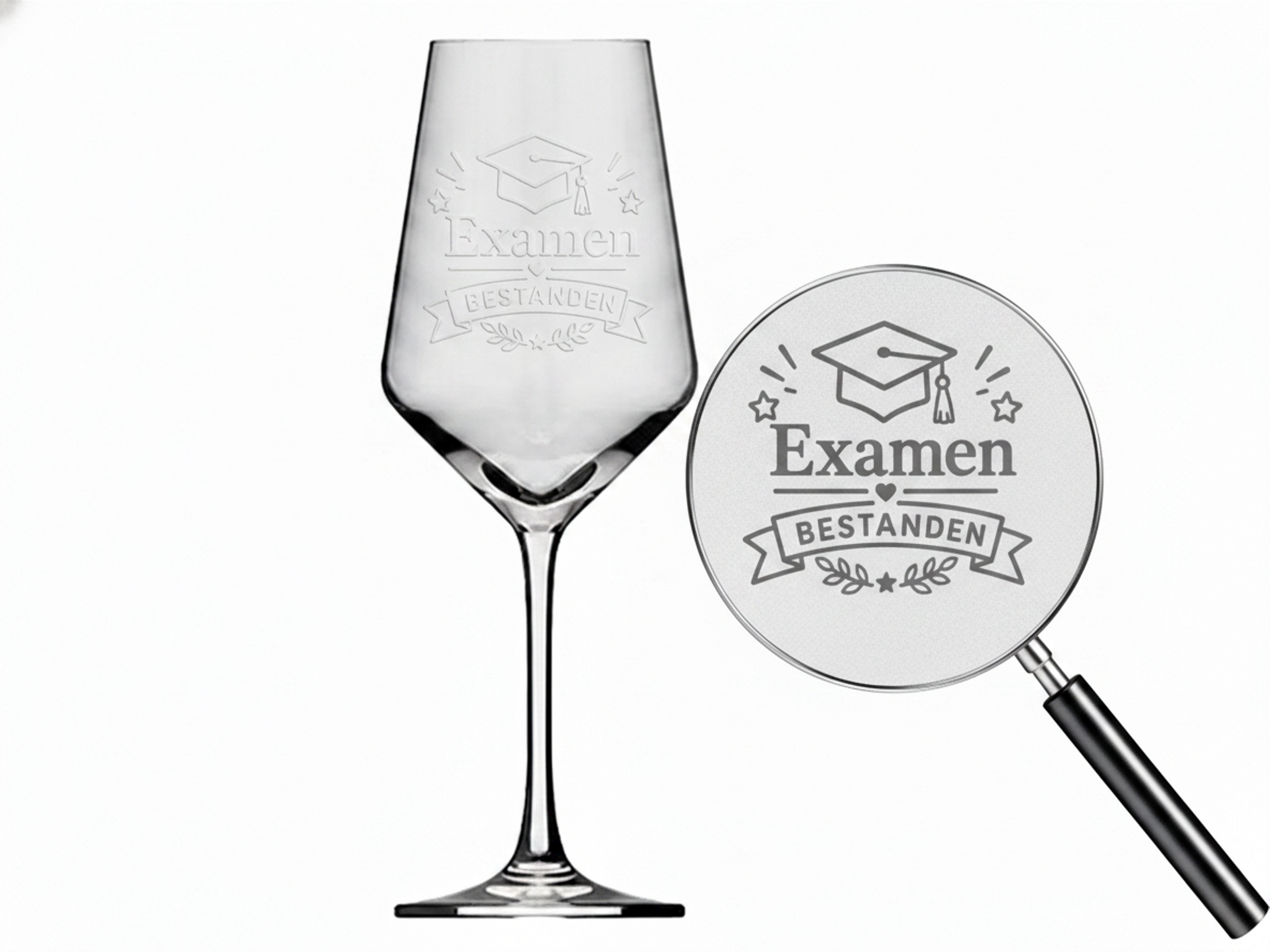 Weinglas Examen bestanden spülmaschinenfest 350ml robustes Design