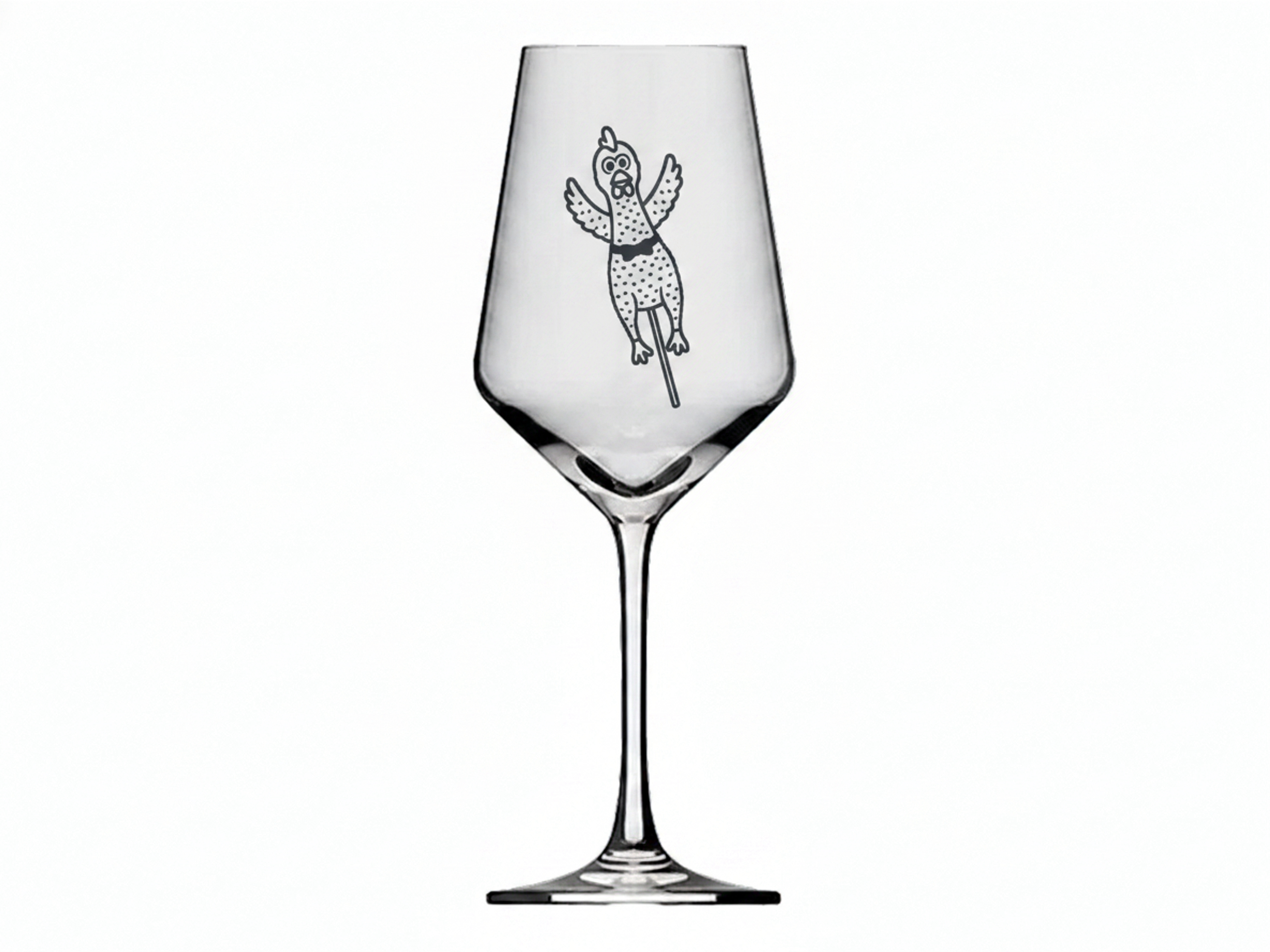 1x Weinglas mit Gravur Follow the Chicken 350ml spülmaschinenfest langlebig - Vorschau 6