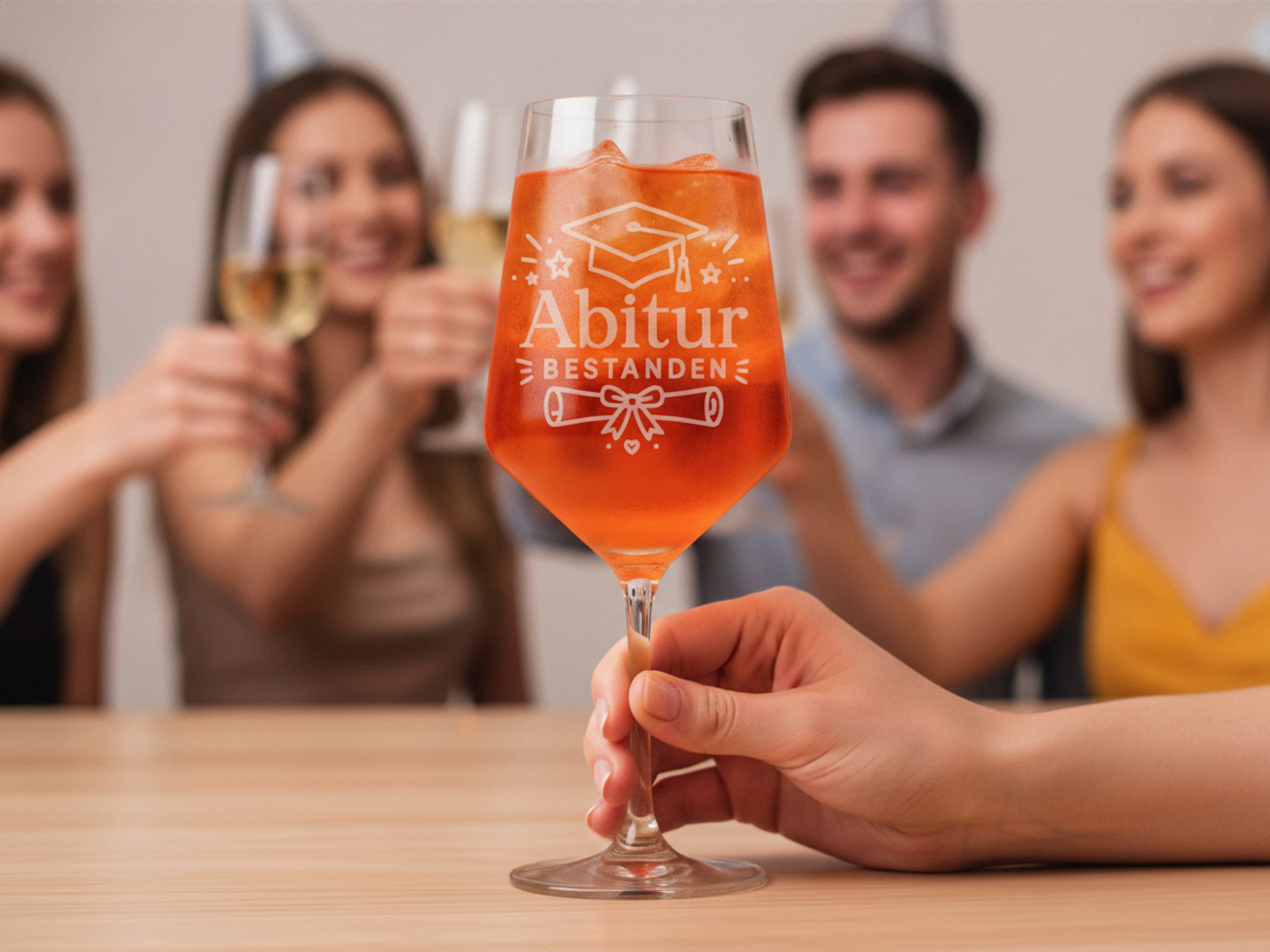 Weinglas Abitur bestanden spülmaschinenfest 350ml hochwertig klar - Vorschau 3