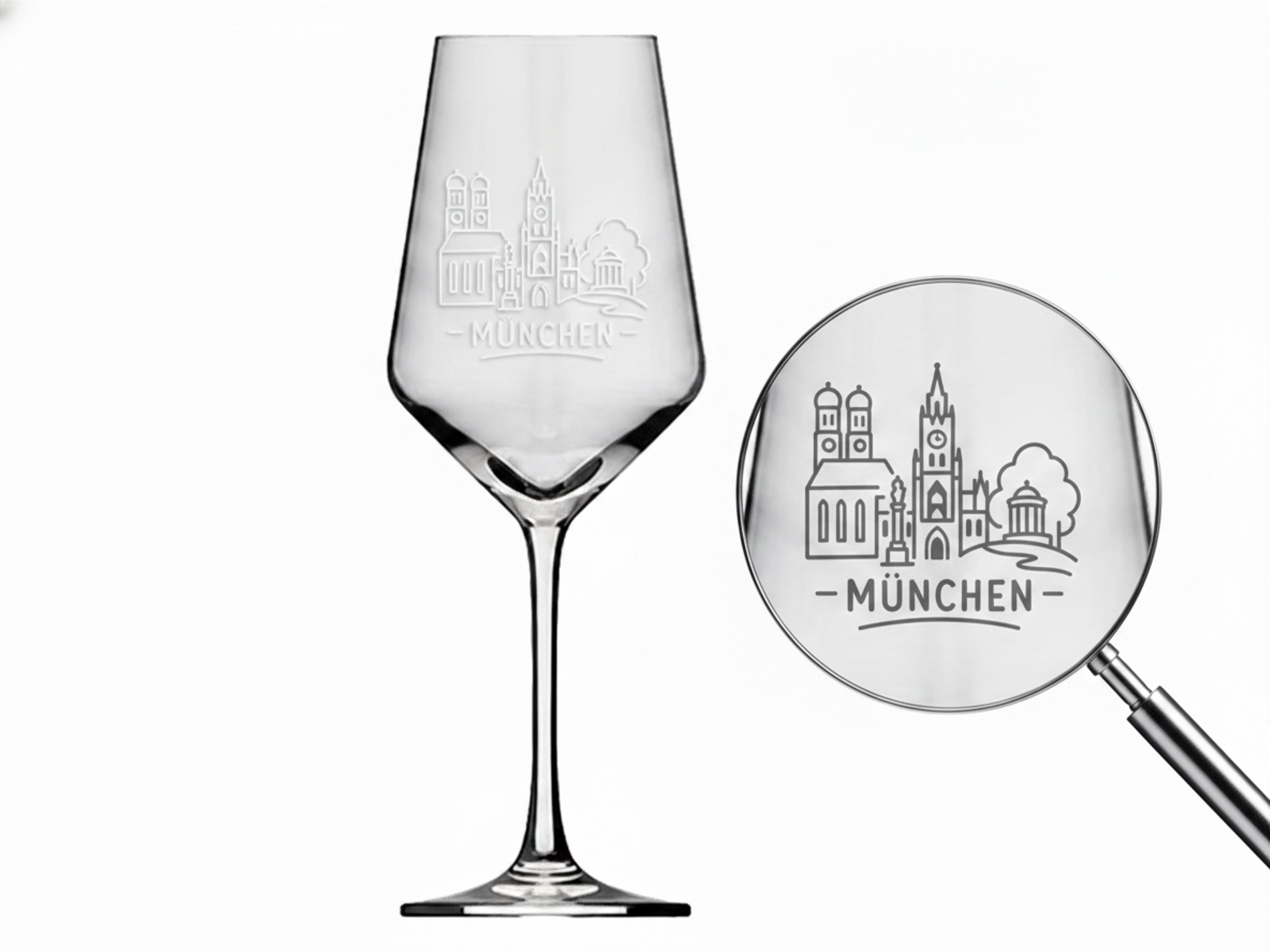 Weinglas Gravur München 350ml spülmaschinenfest robust und langlebig