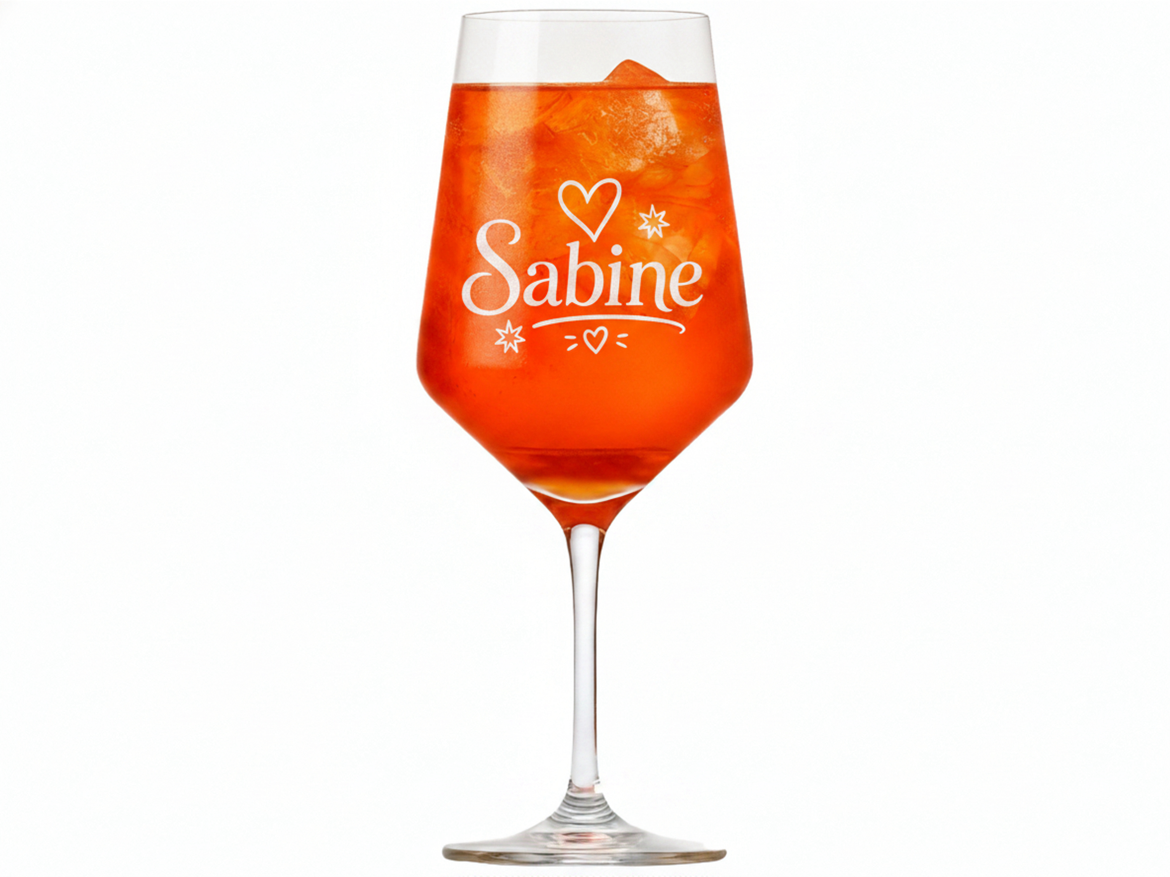 1x Weinglas Gravur Sabine Namensglas 350ml spülmaschinenfest brillant klar - Vorschau 5