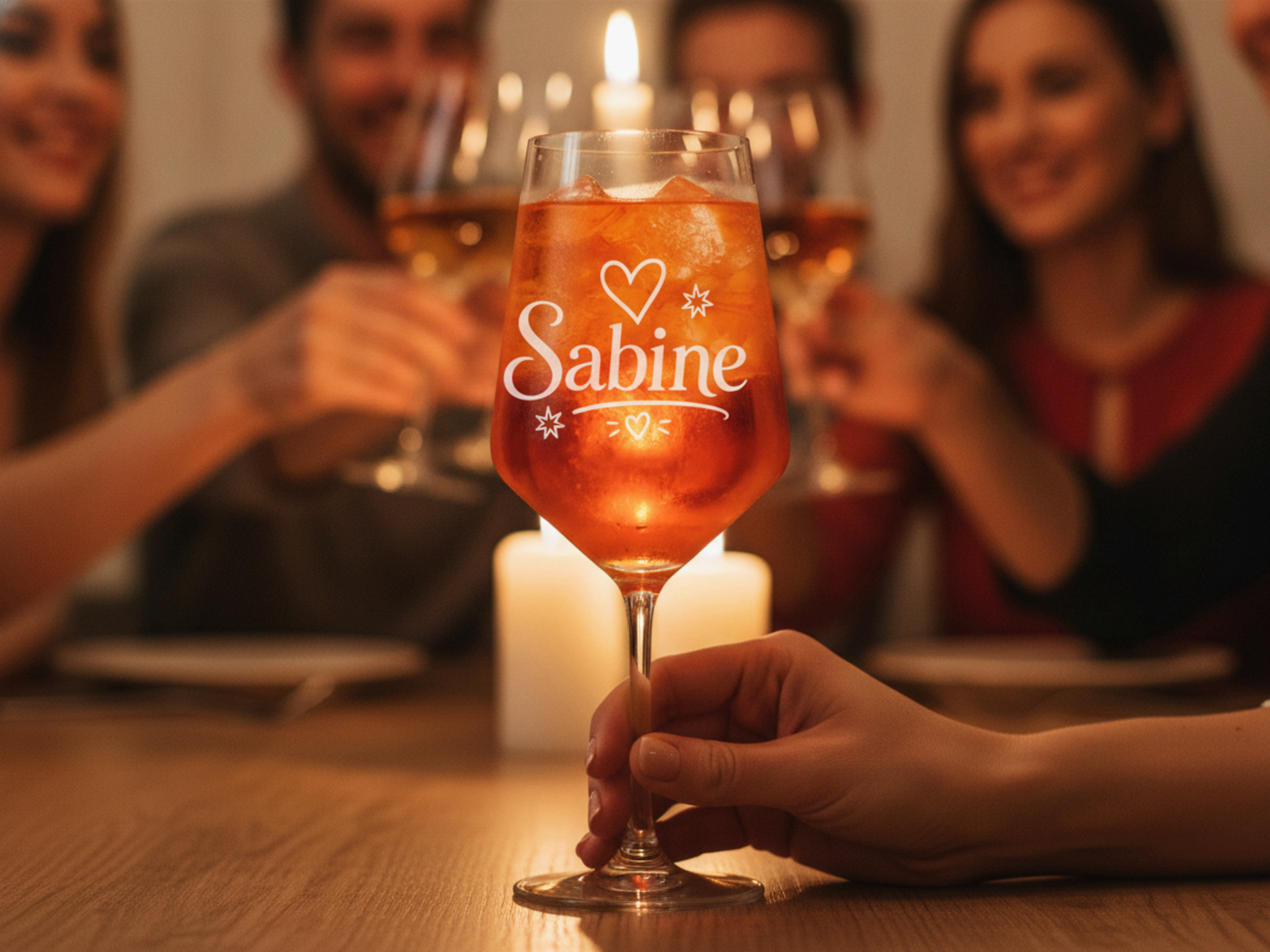 1x Weinglas Gravur Sabine Namensglas 350ml spülmaschinenfest brillant klar - Vorschau 3