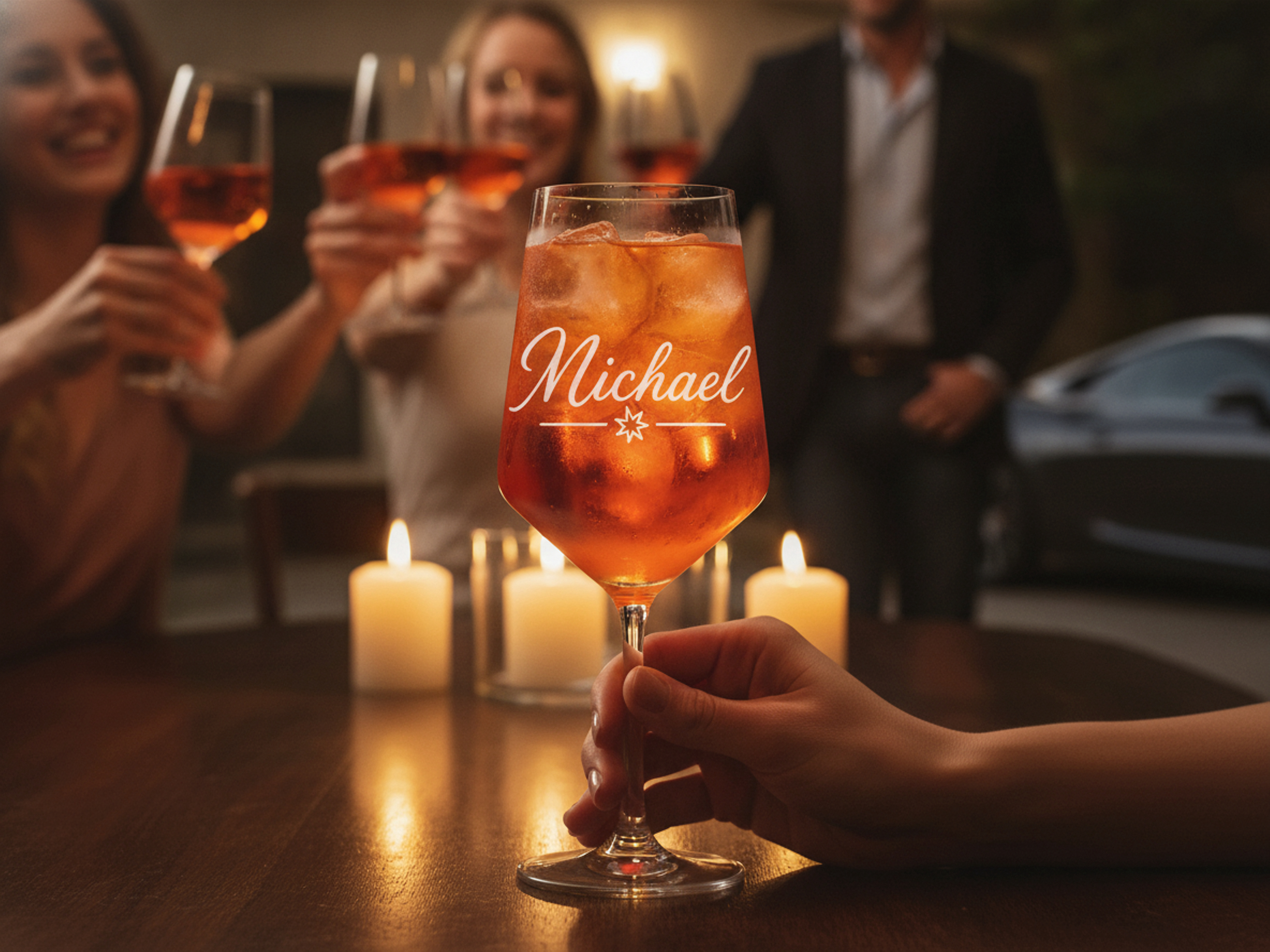 1x Weinglas Gravur Michael Namensglas 350ml spülmaschinenfest ergonomisch - Vorschau 3