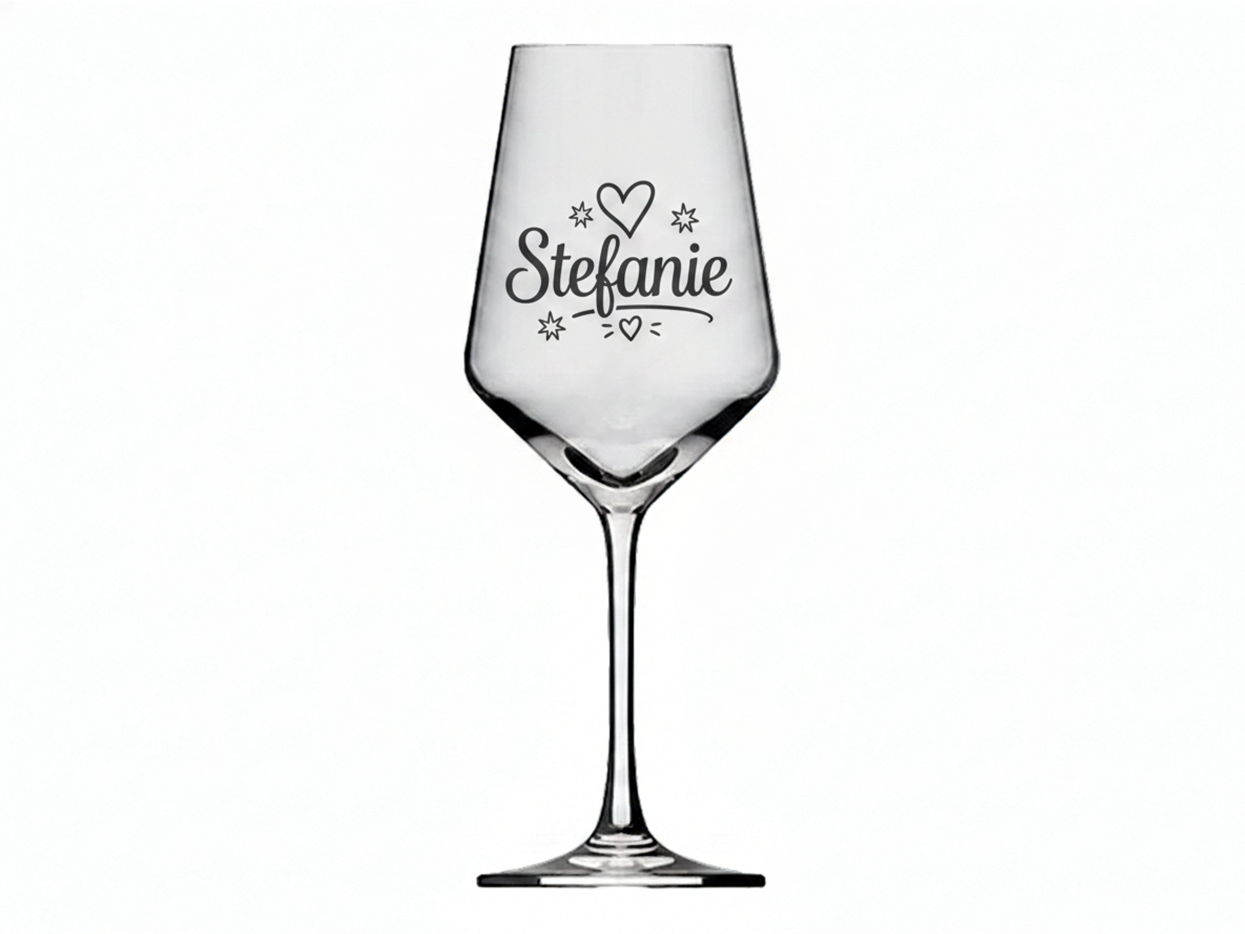 1x Weinglas Gravur Stefanie Namensglas 350ml spülmaschinenfest robust langlebig - Vorschau 6