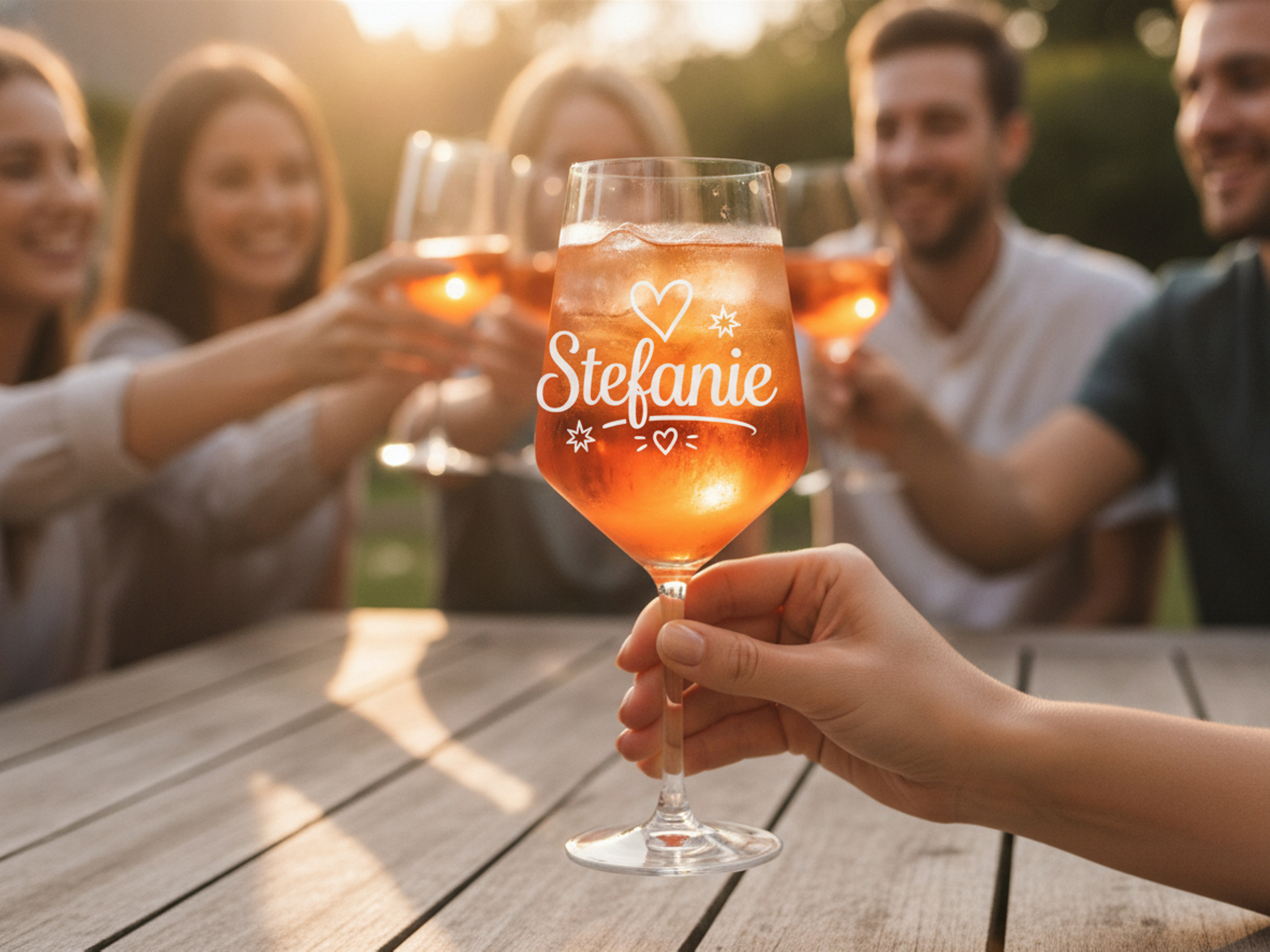 1x Weinglas Gravur Stefanie Namensglas 350ml spülmaschinenfest robust langlebig - Vorschau 3