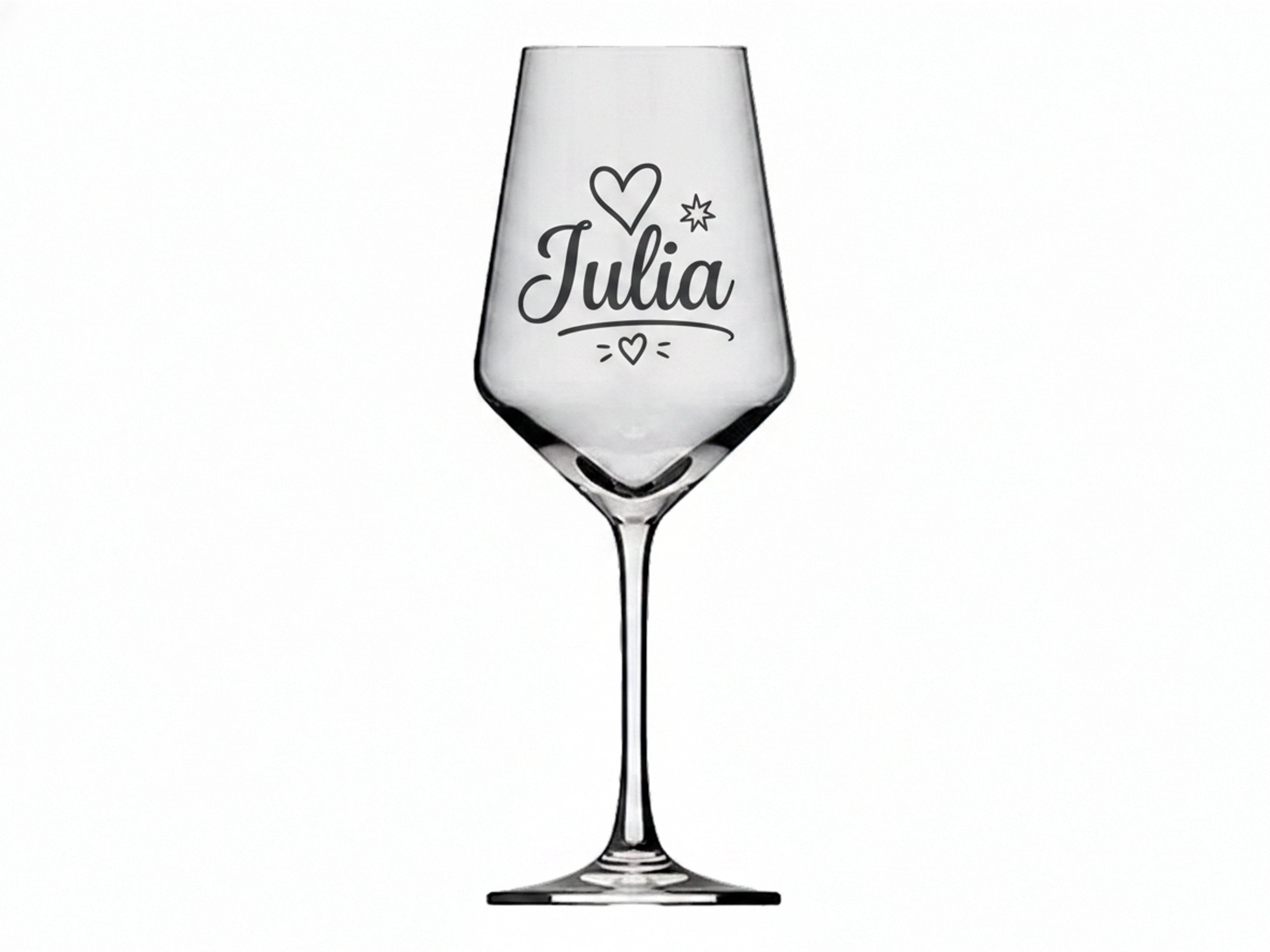 1x Weinglas Gravur Julia Namensglas 350ml spülmaschinenfest und robust - Vorschau 6