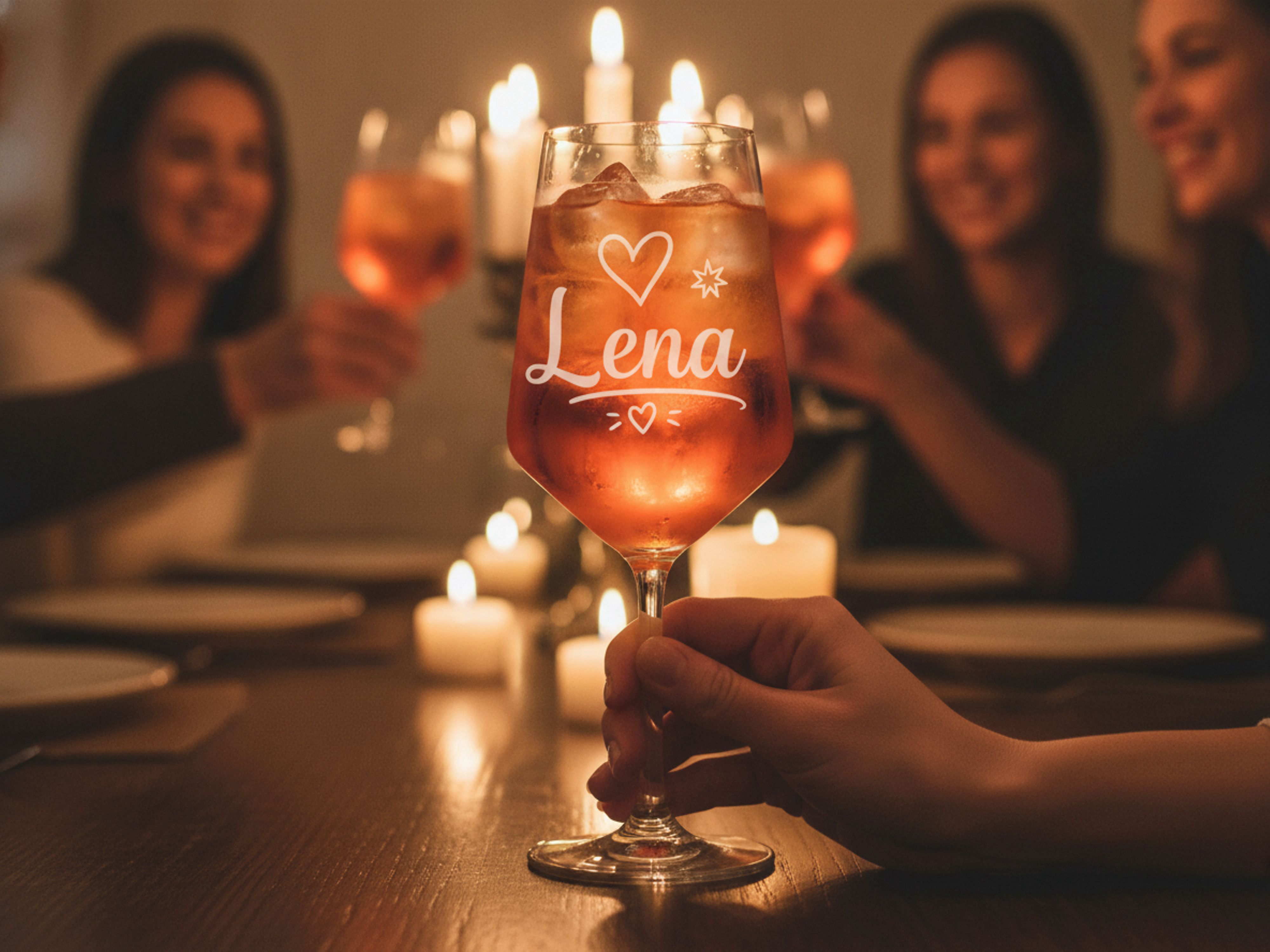 1x Weinglas Gravur Lena Namensglas 350ml spülmaschinenfest und langlebig - Vorschau 3