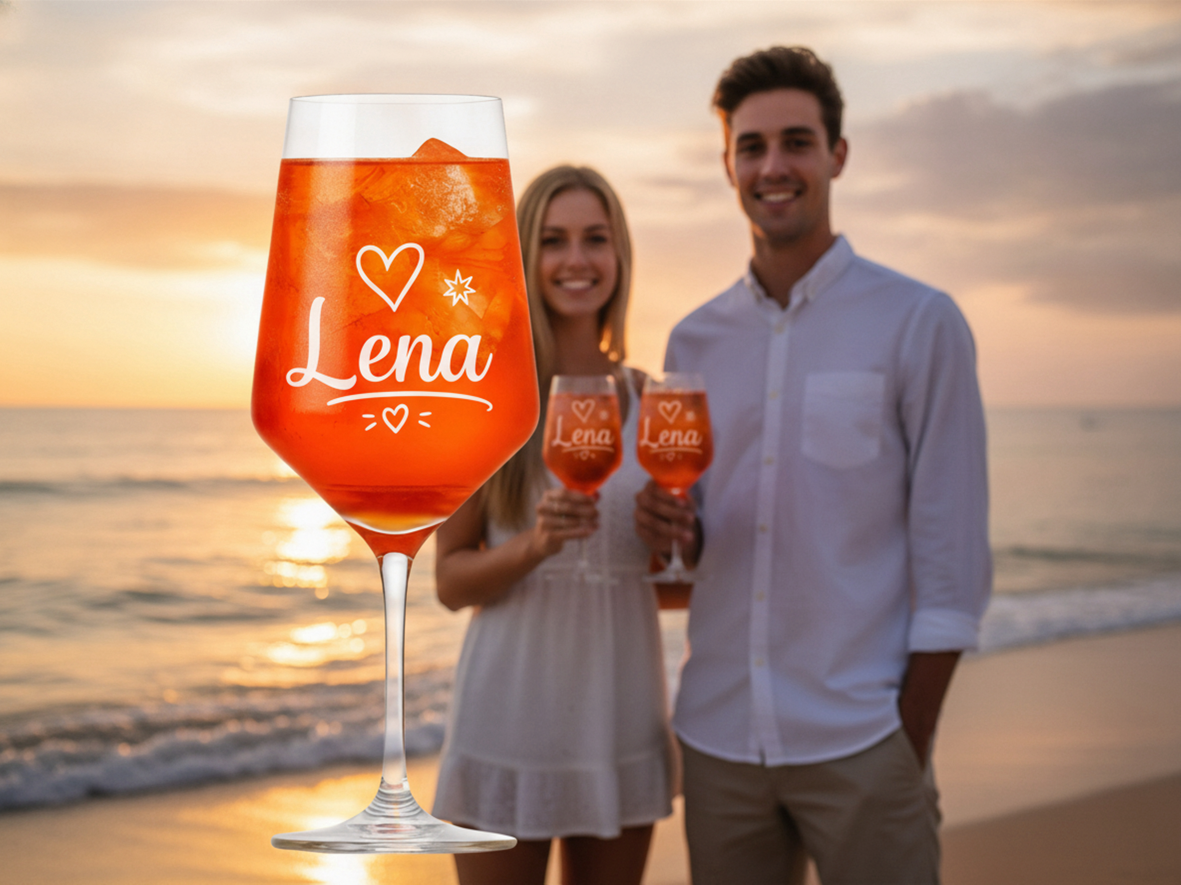 1x Weinglas Gravur Lena Namensglas 350ml spülmaschinenfest und langlebig - Vorschau 4