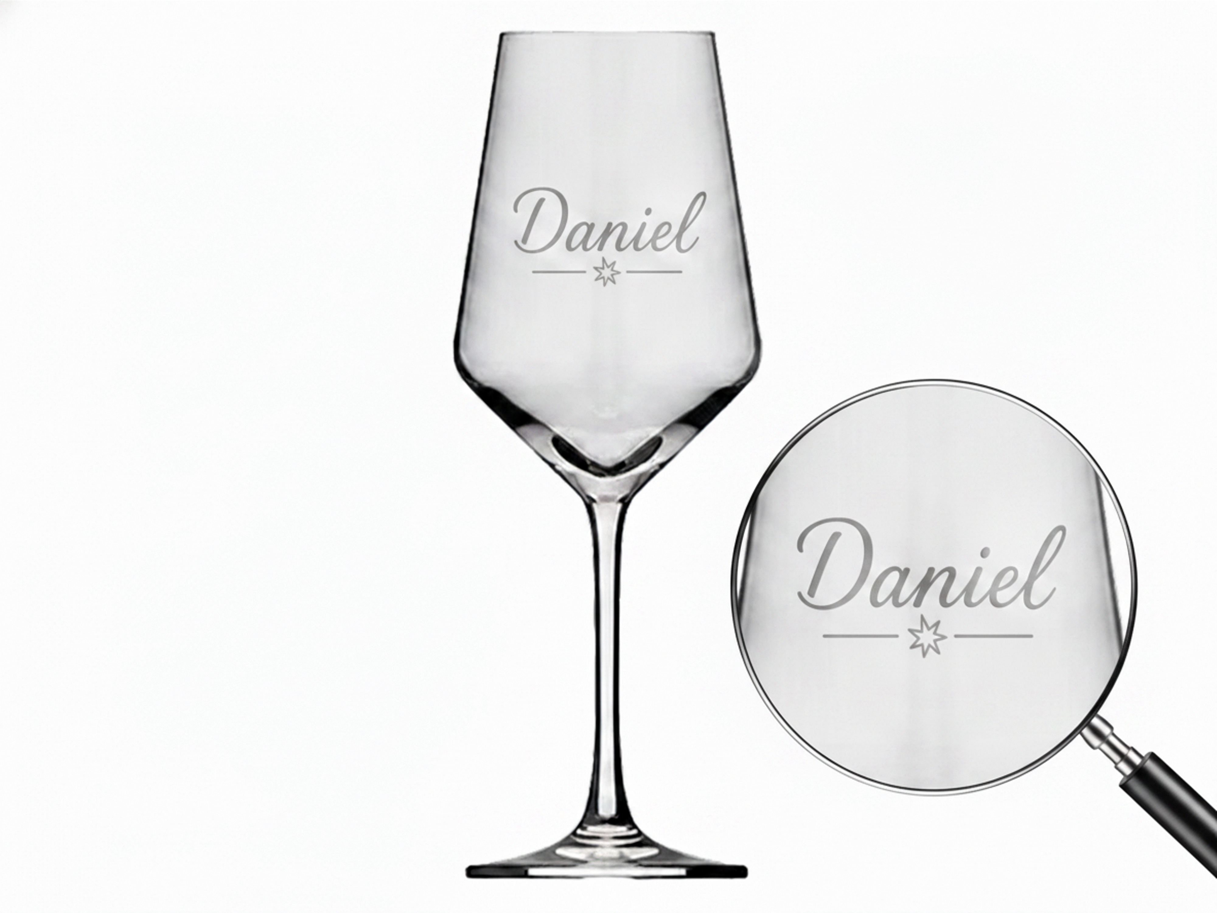 1x Weinglas Gravur Daniel Namensglas 350ml spülmaschinenfest hochwertig langlebig