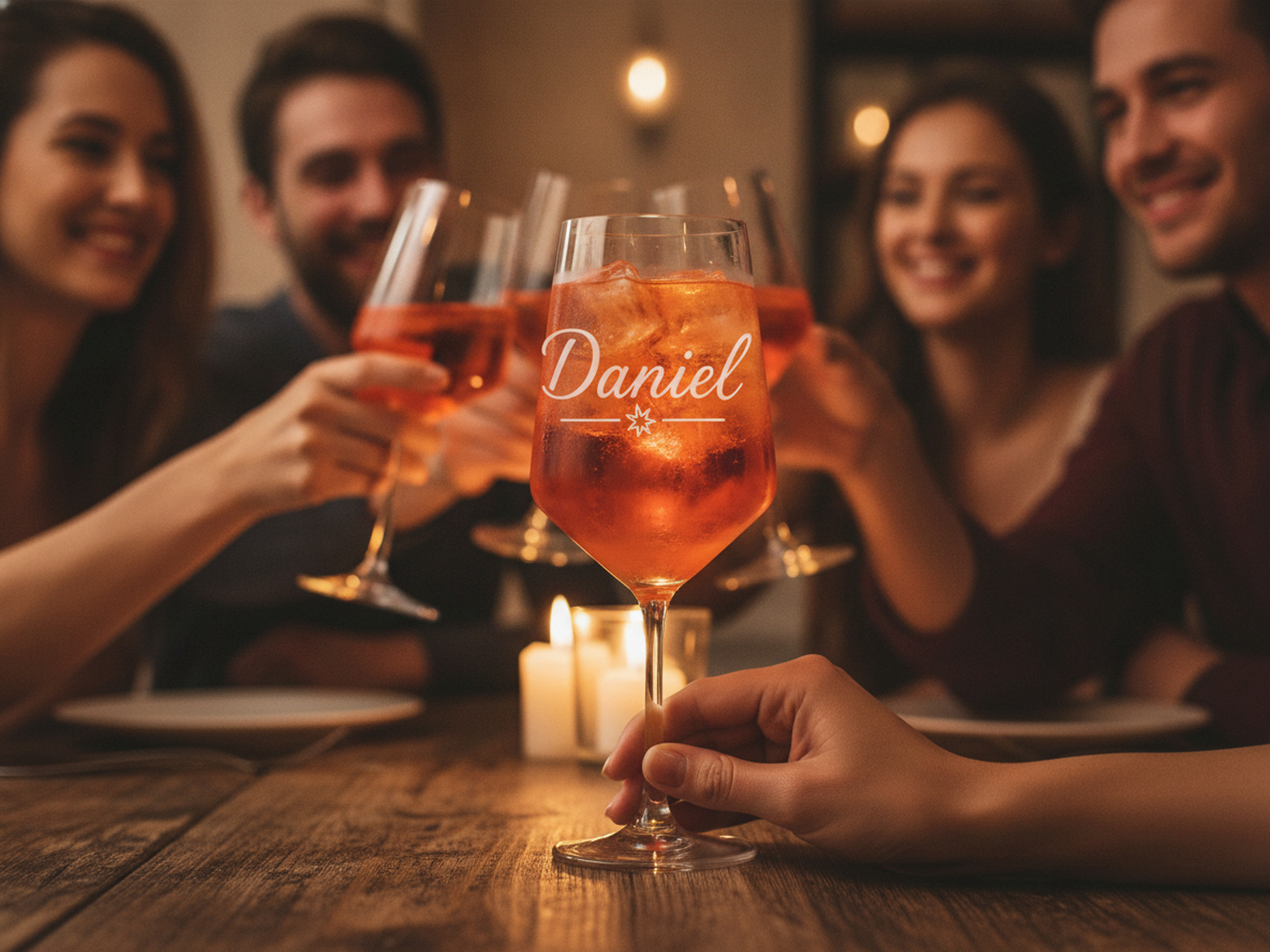 1x Weinglas Gravur Daniel Namensglas 350ml spülmaschinenfest hochwertig langlebig - Vorschau 3