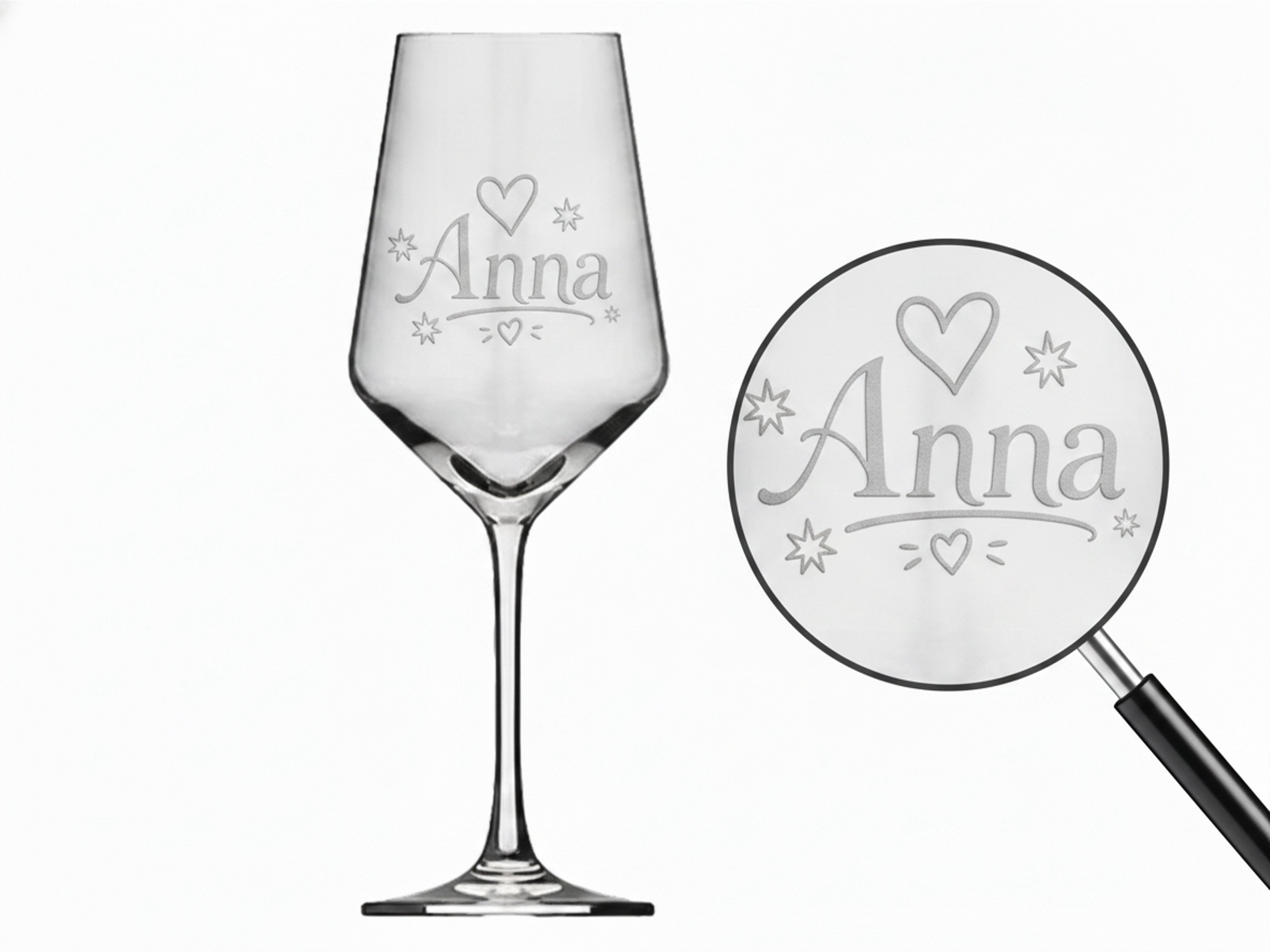 1x Weinglas Gravur Anna Namensglas 350ml spülmaschinenfest personalisiert