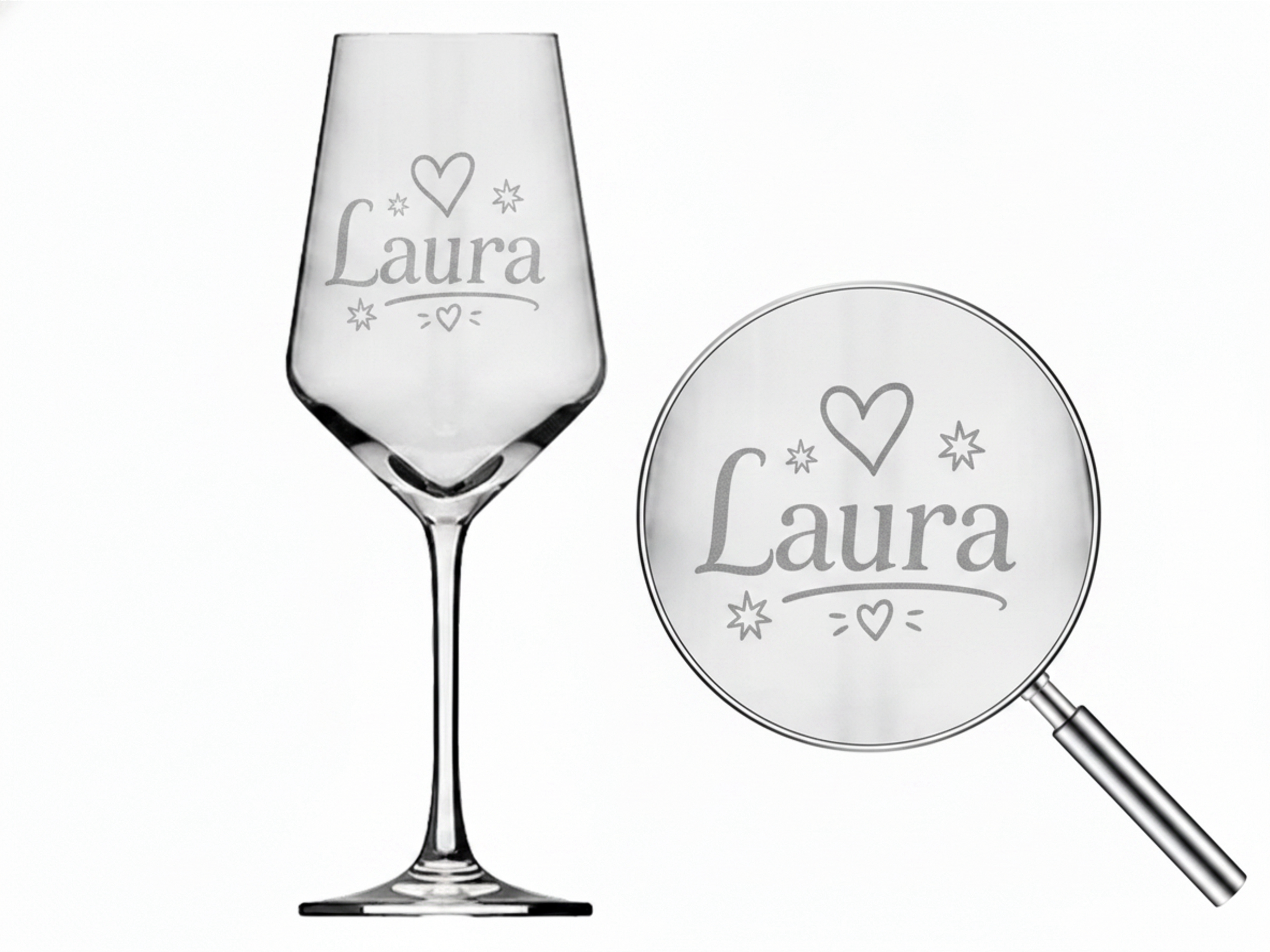 1x Weinglas Gravur Laura 350ml spülmaschinenfest vielseitig einsetzbar