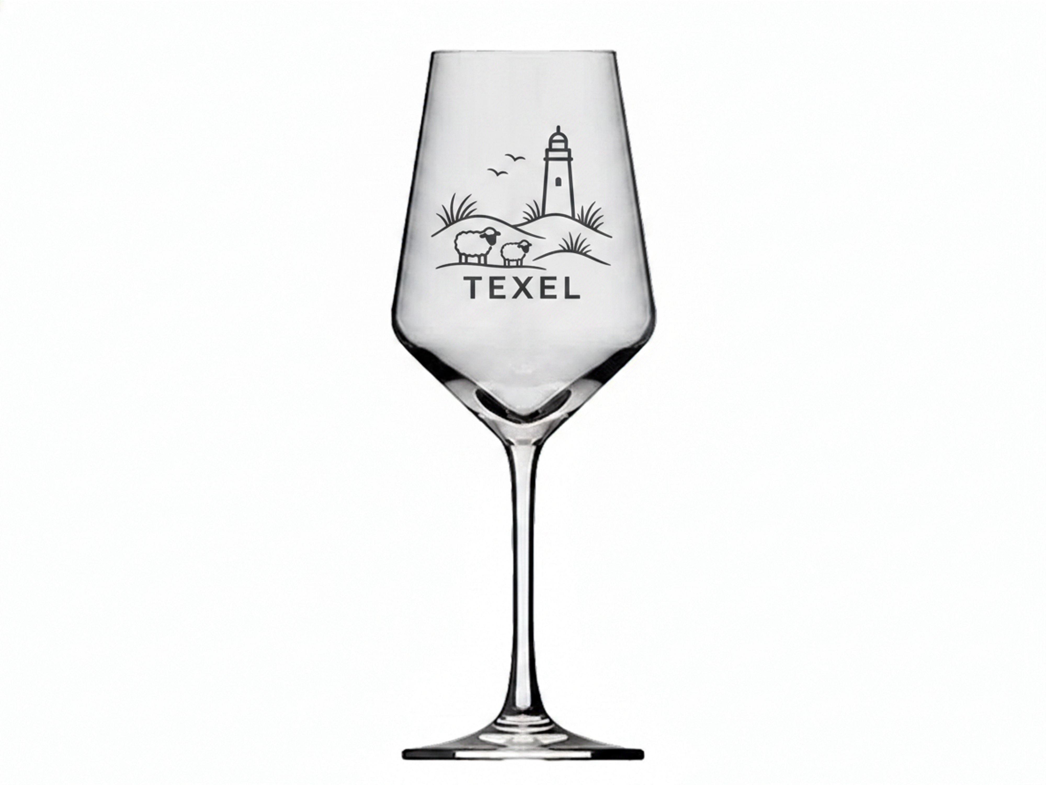 Weinglas elegante Gravur der niederländischen Insel Texel 350 ml spülmaschinenfest - Vorschau 6