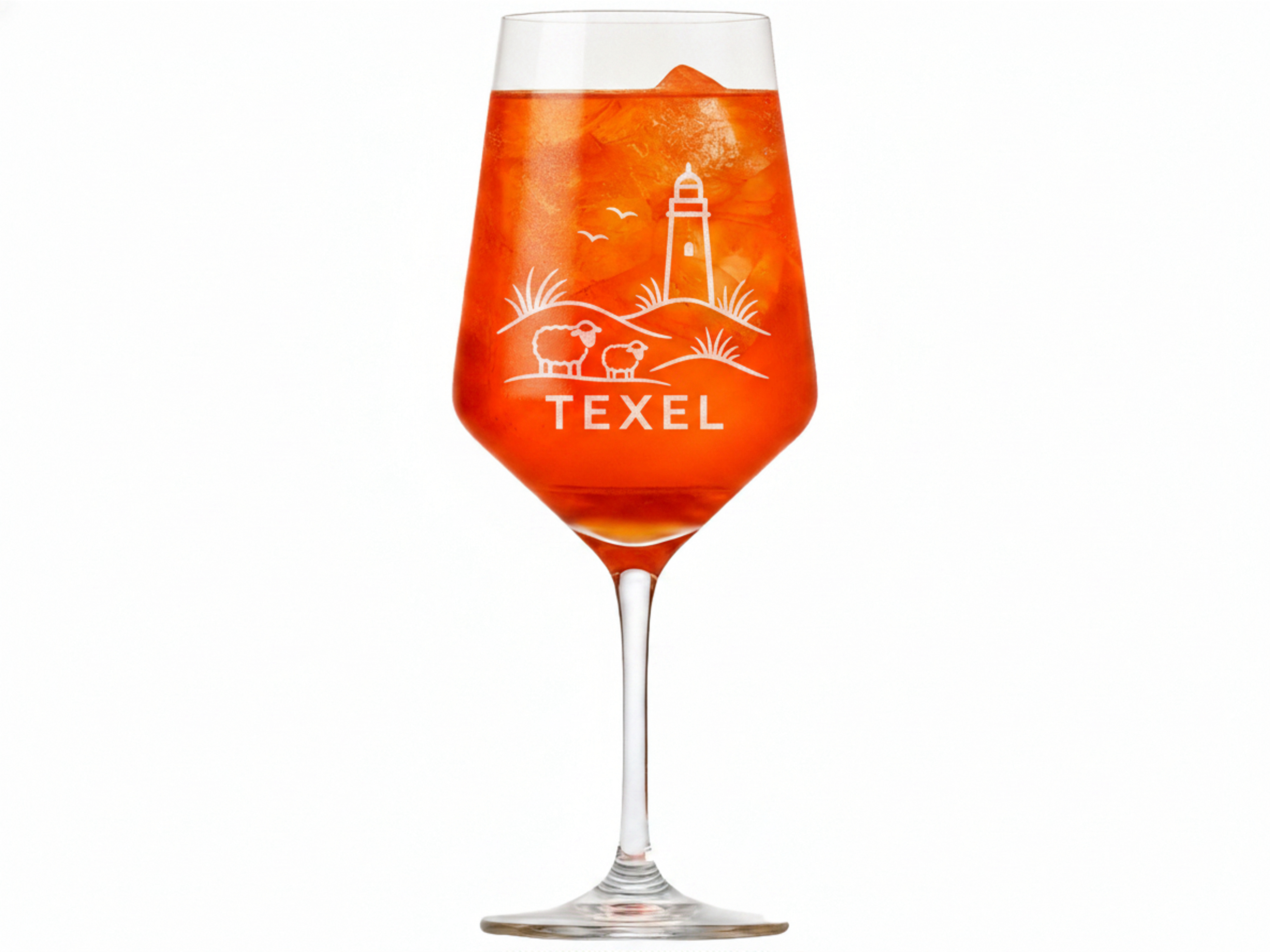 Weinglas elegante Gravur der niederländischen Insel Texel 350 ml spülmaschinenfest - Vorschau 5