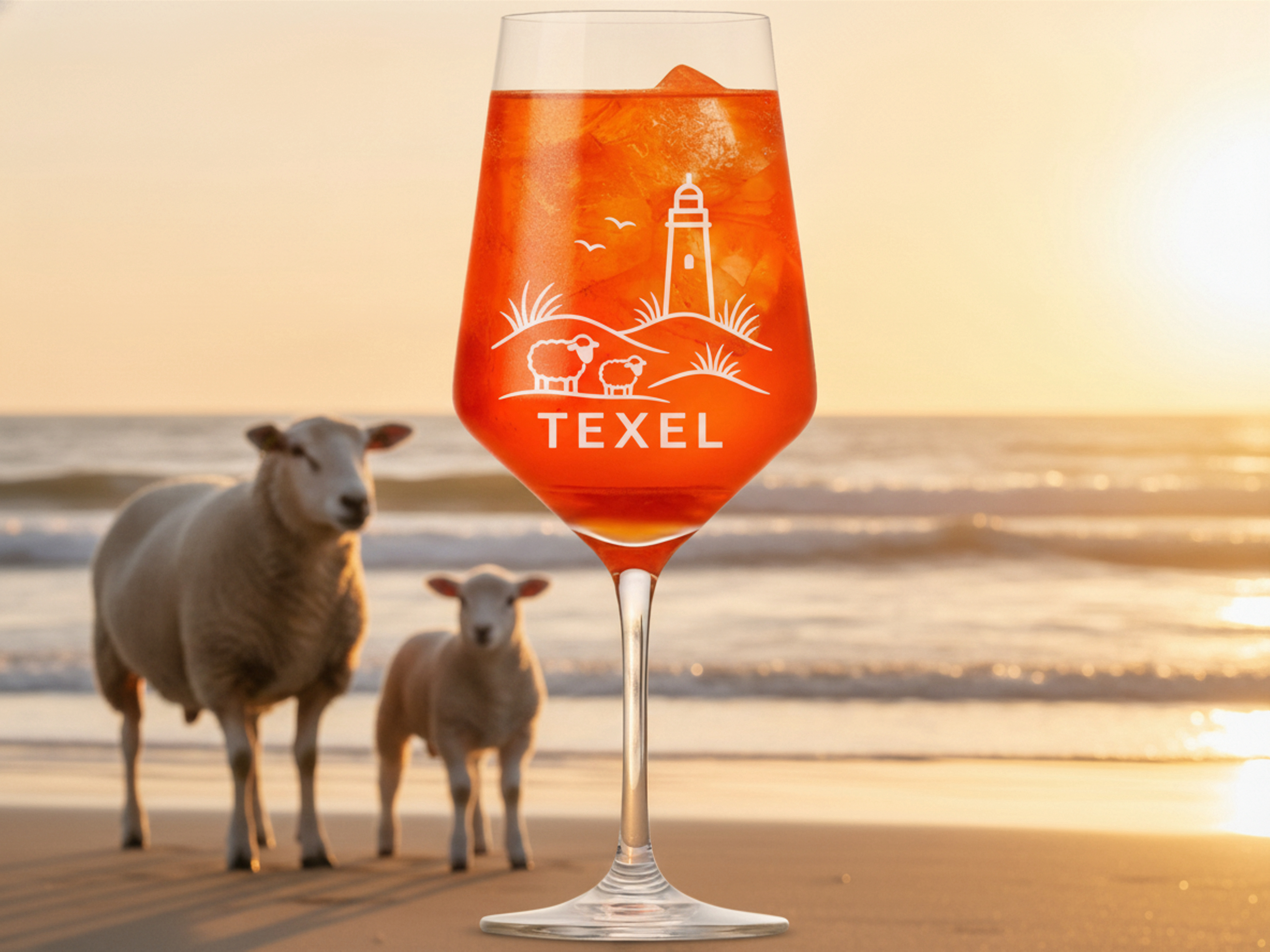Weinglas elegante Gravur der niederländischen Insel Texel 350 ml spülmaschinenfest - Vorschau 4