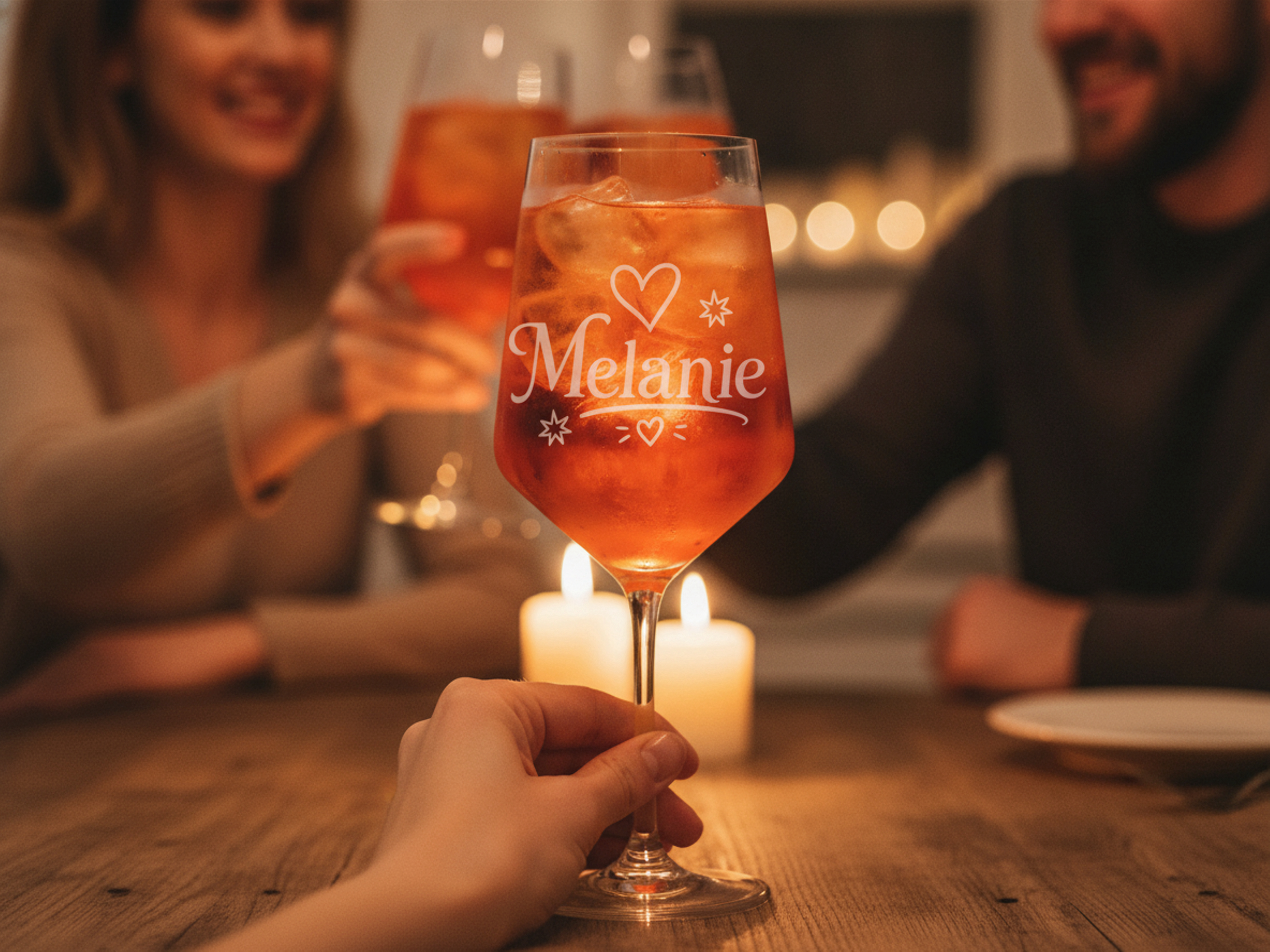 1x Weinglas Gravur Melanie 350ml spülmaschinenfest und personalisiert - Vorschau 3