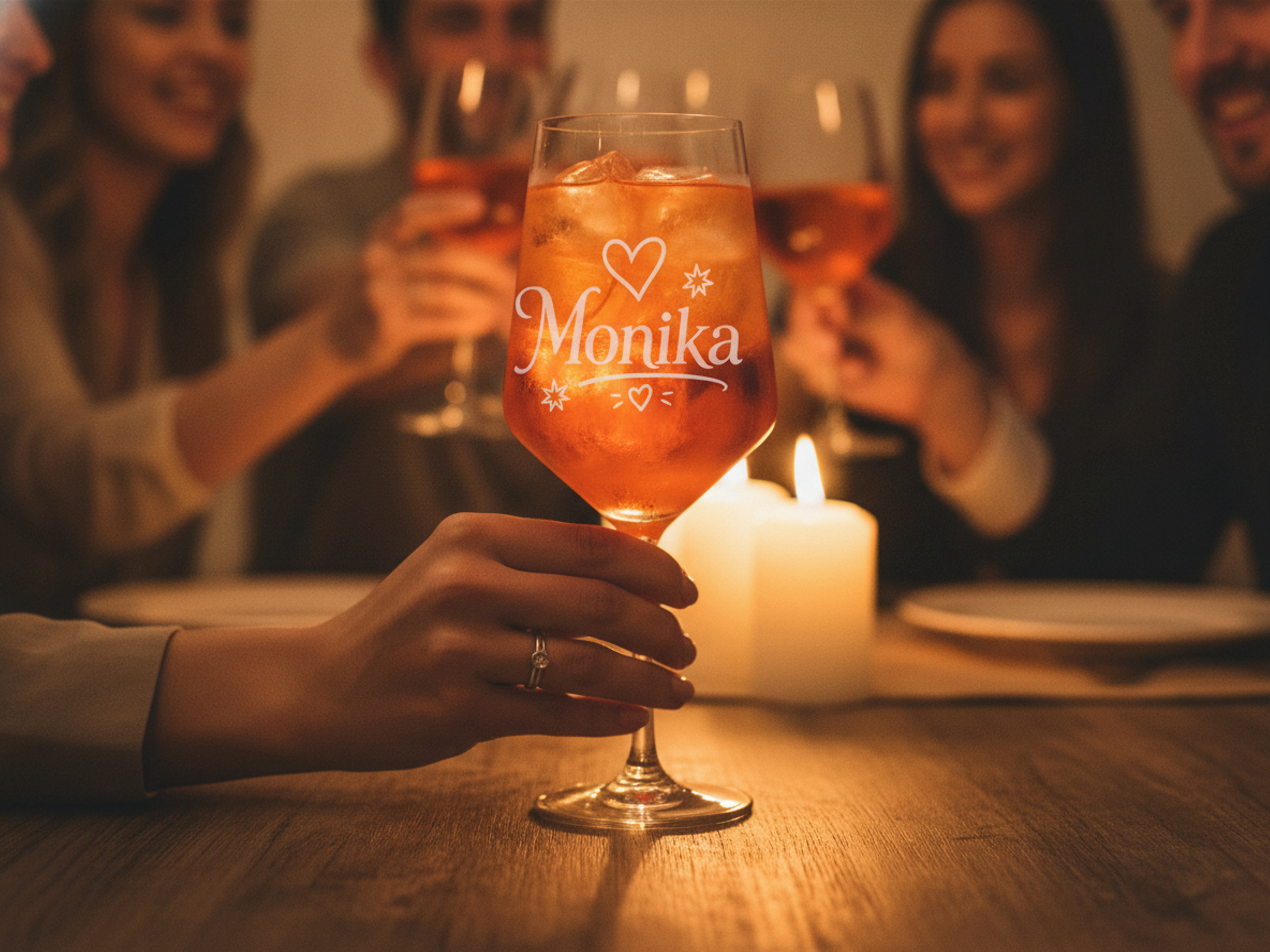 1x Weinglas Gravur Monika Namensglas 350ml spülmaschinenfest langlebig stabil - Vorschau 3