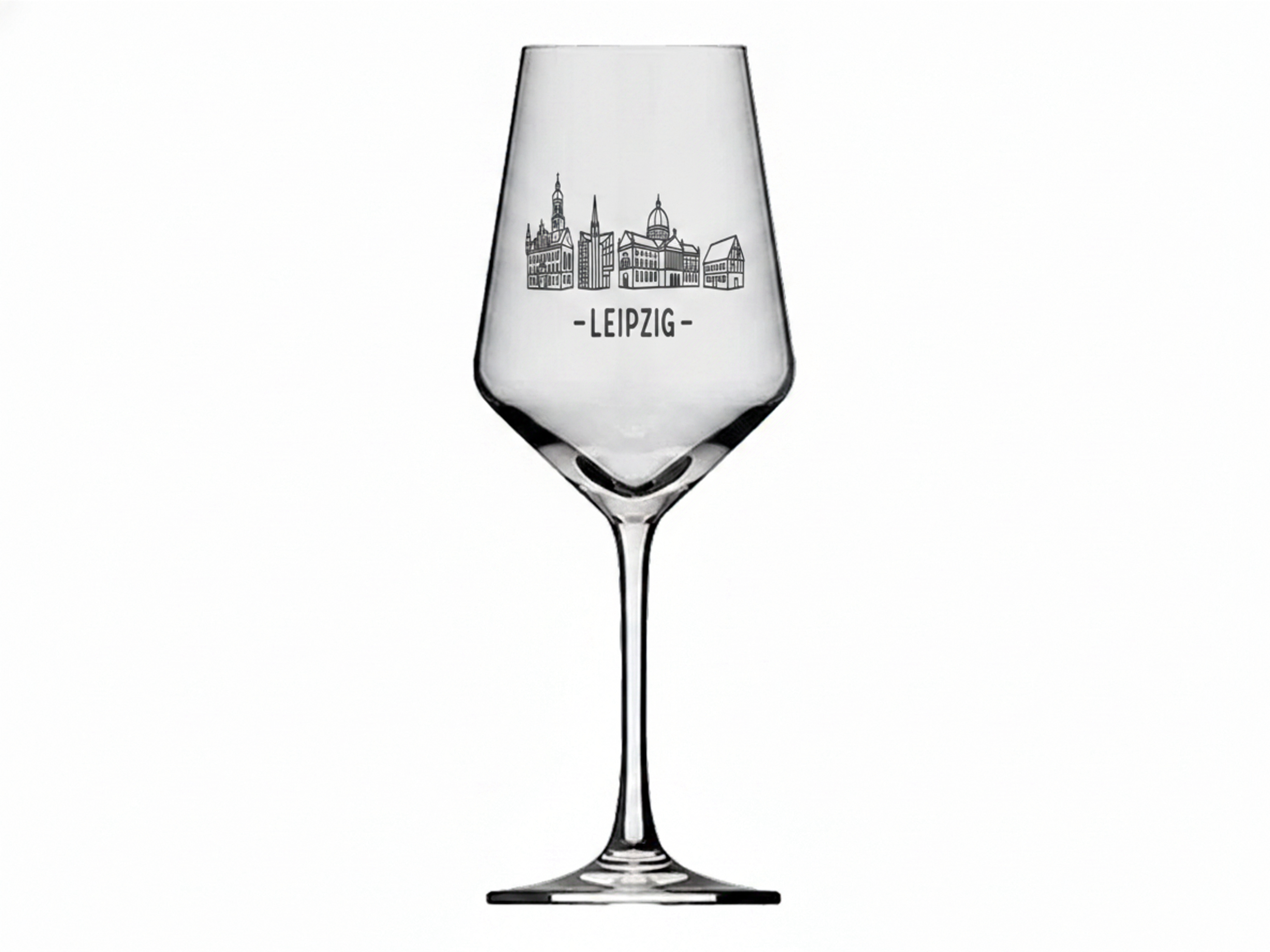 Weinglas Gravur Leipzig 350ml spülmaschinenfest robust für Rot- und Weißwein - Vorschau 6