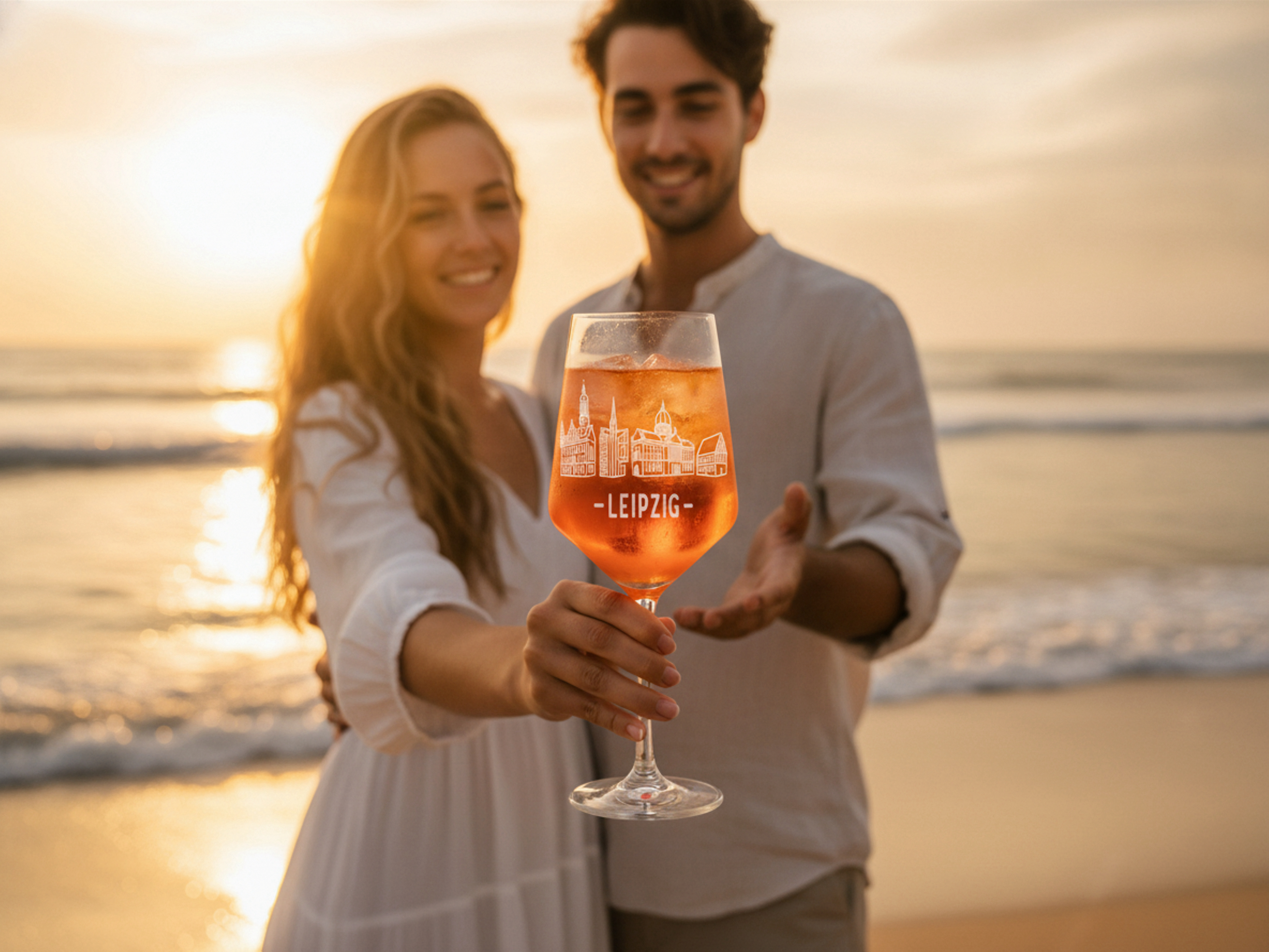Weinglas Gravur Leipzig 350ml spülmaschinenfest robust für Rot- und Weißwein - Vorschau 4