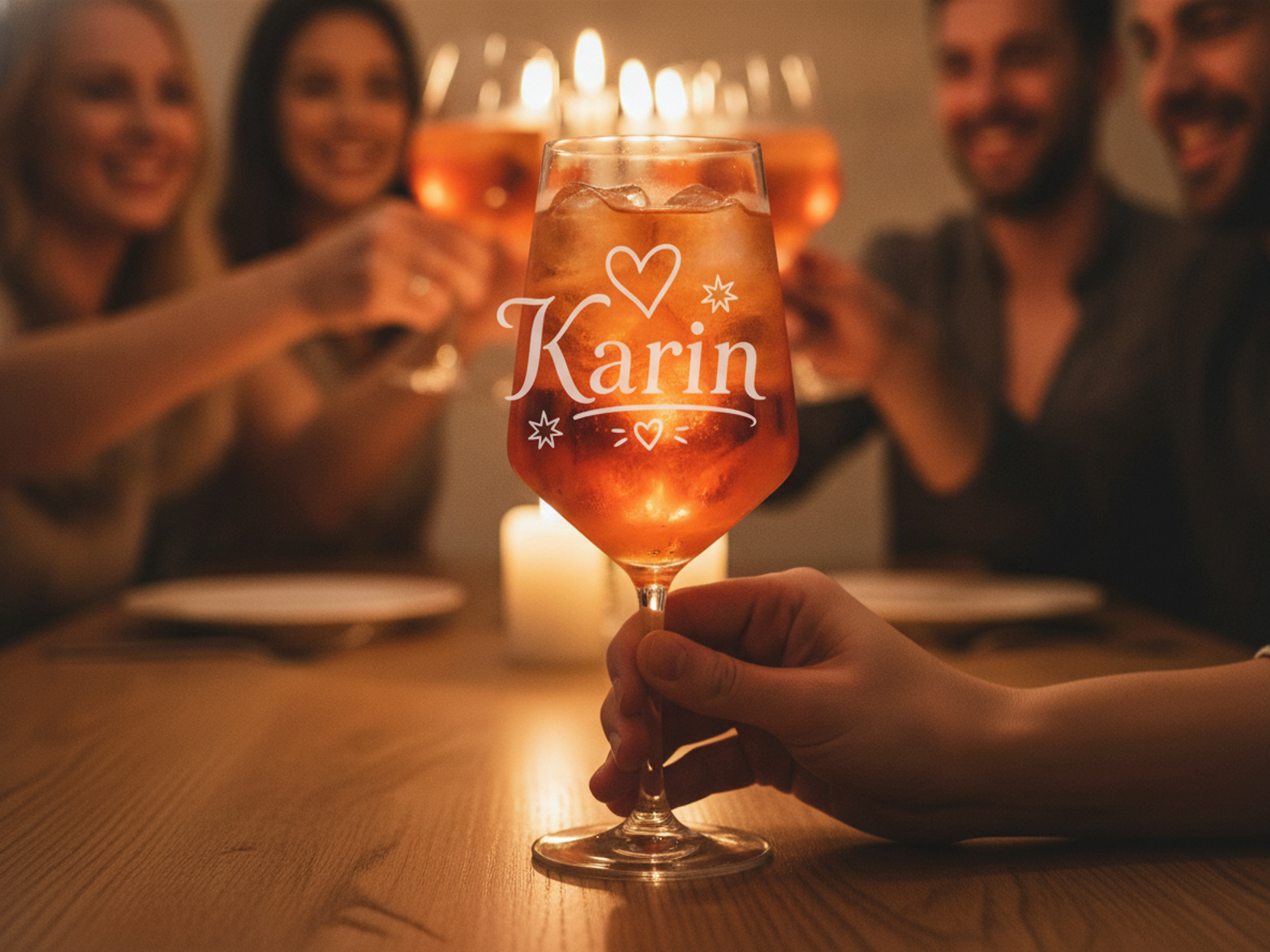 1x Weinglas Gravur Karin Namensglas 350ml spülmaschinenfest personalisiert - Vorschau 3
