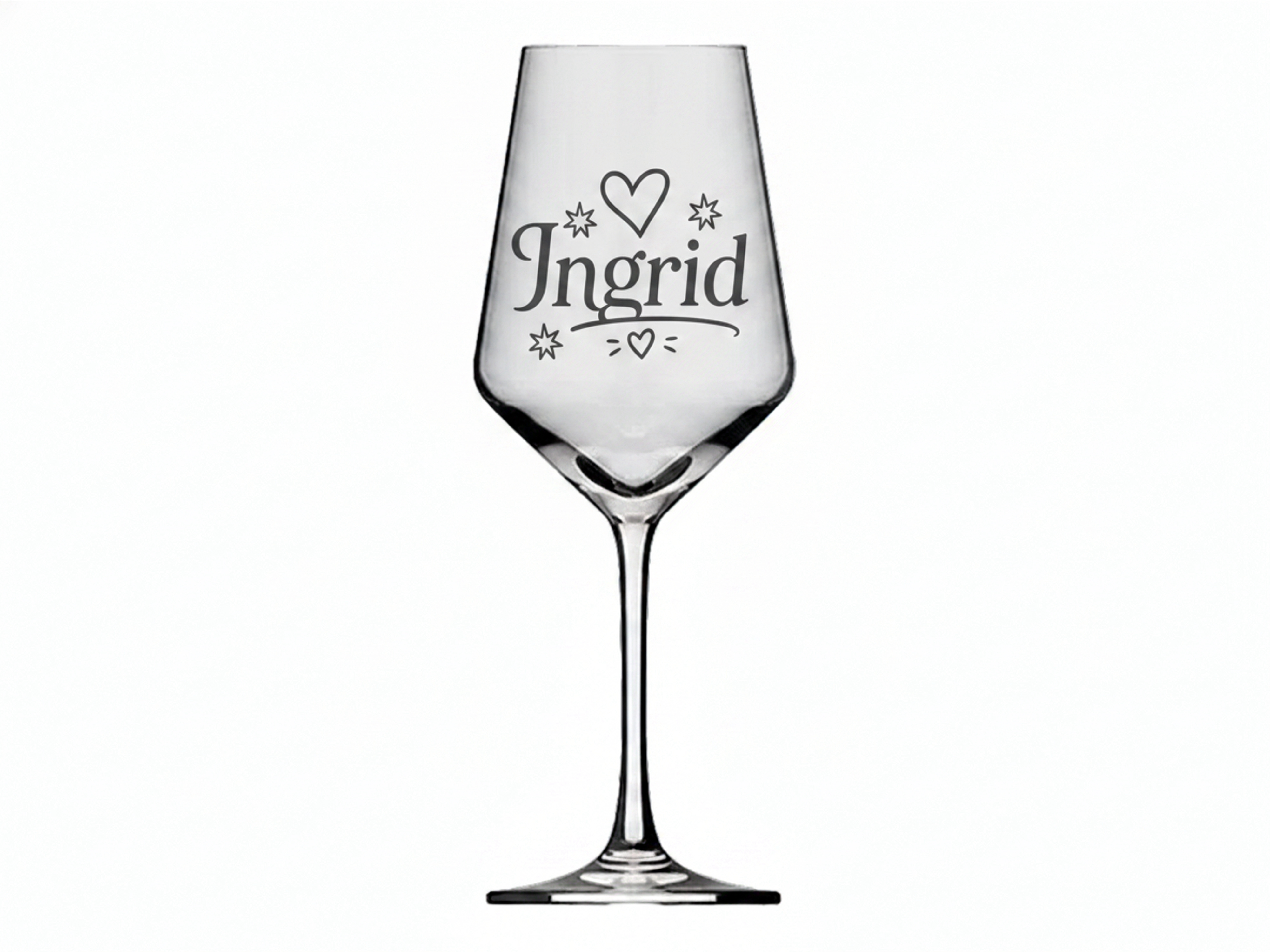 1x Weinglas Gravur Ingrid Namensglas 350ml spülmaschinenfest für jeden Anlass - Vorschau 6