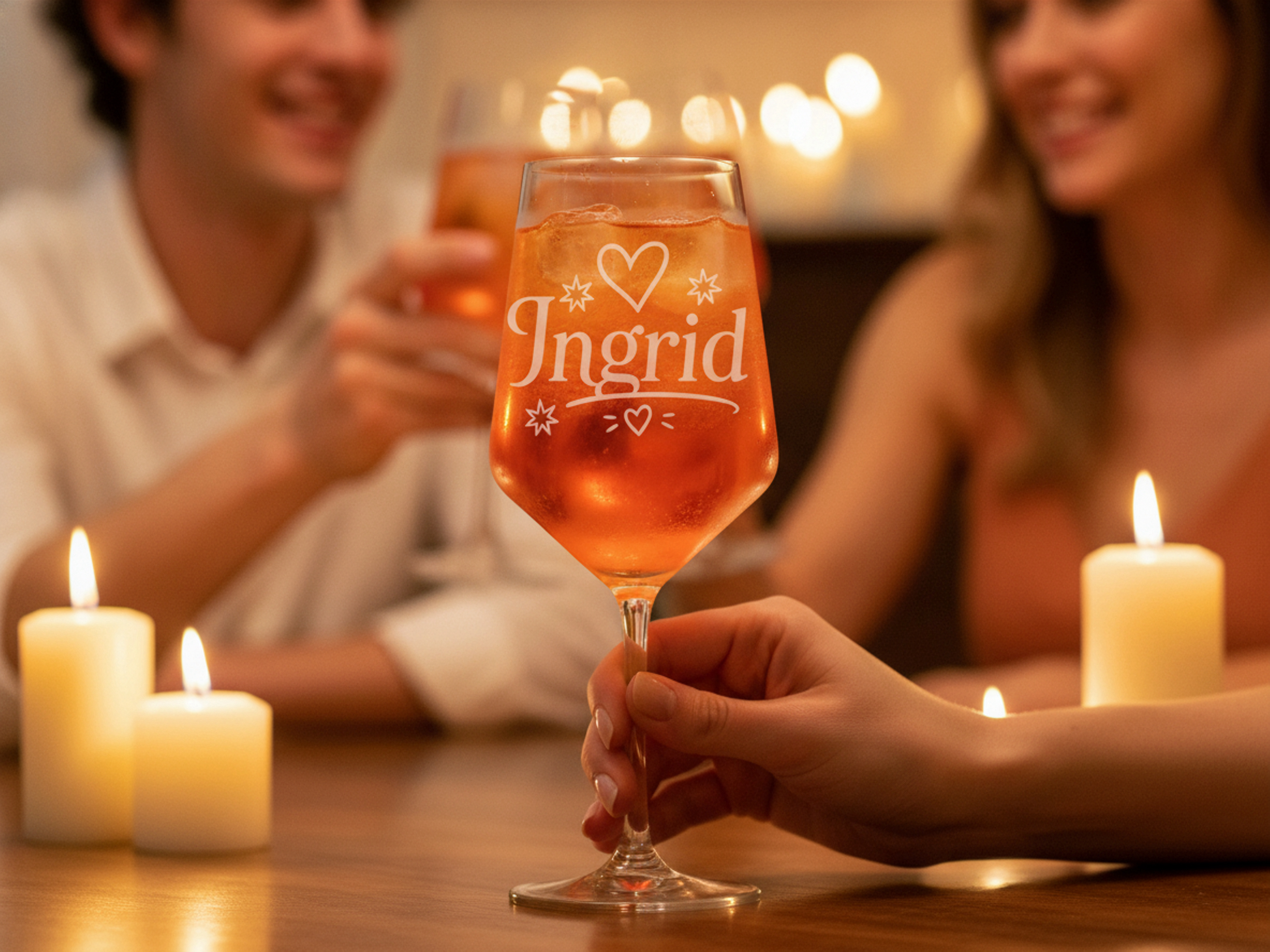 1x Weinglas Gravur Ingrid Namensglas 350ml spülmaschinenfest für jeden Anlass - Vorschau 3