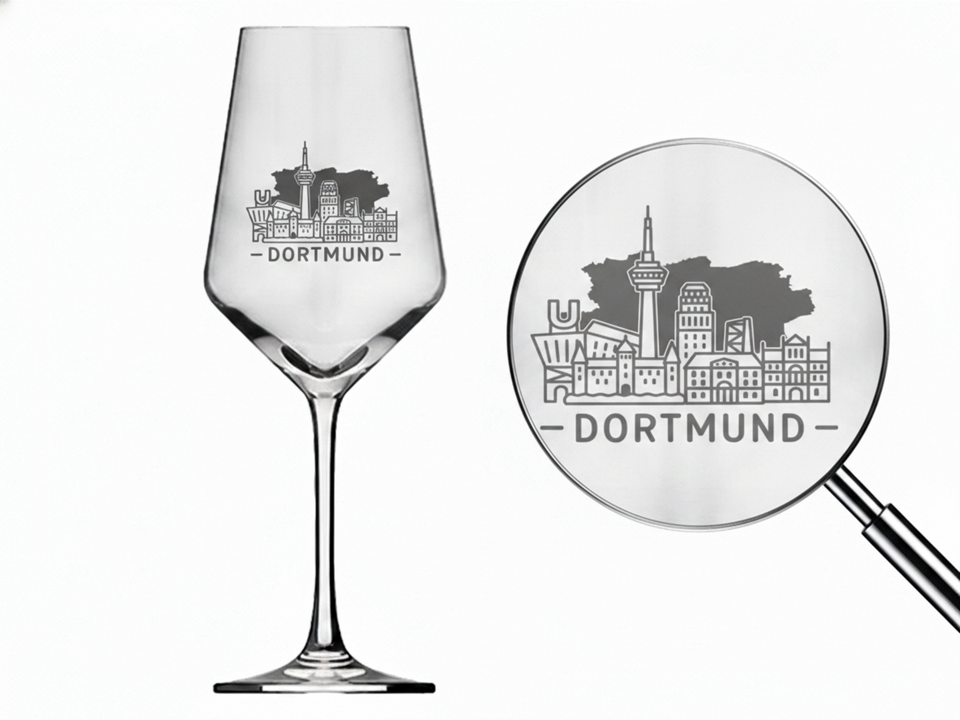 Weinglas Gravur Dortmund 350ml spülmaschinenfest und langlebig für jeden Anlass
