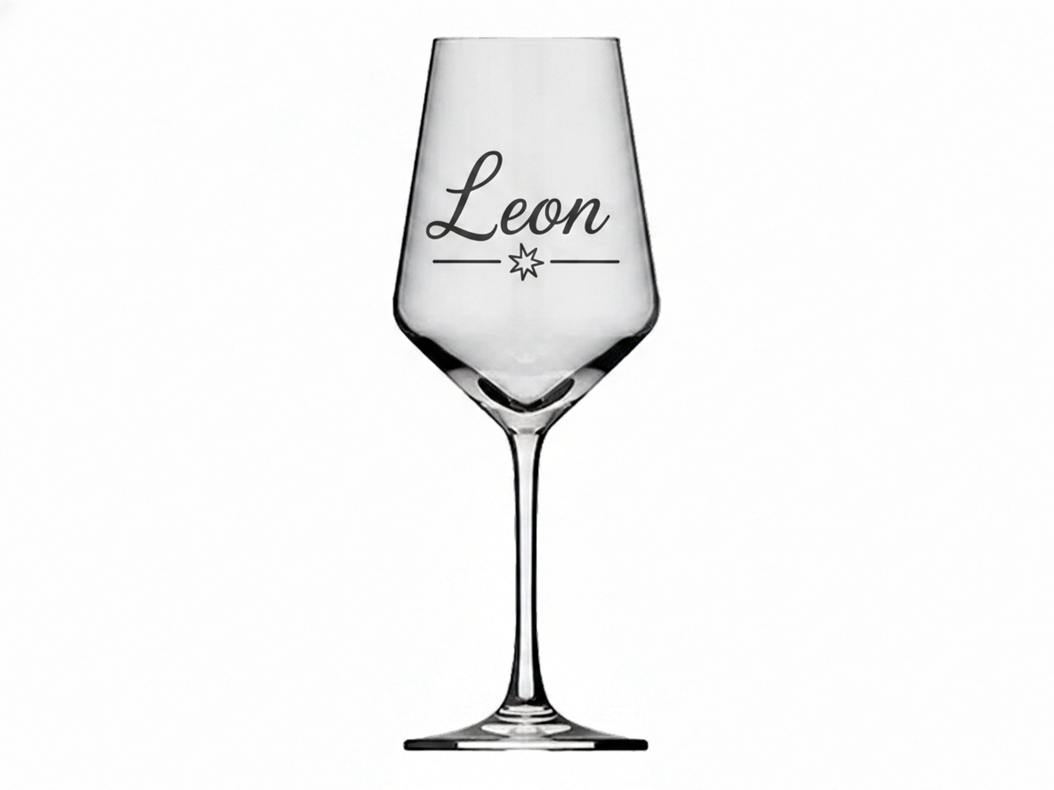 1x Weinglas Gravur Leon Namensglas 350ml spülmaschinenfest robust langlebig - Vorschau 6