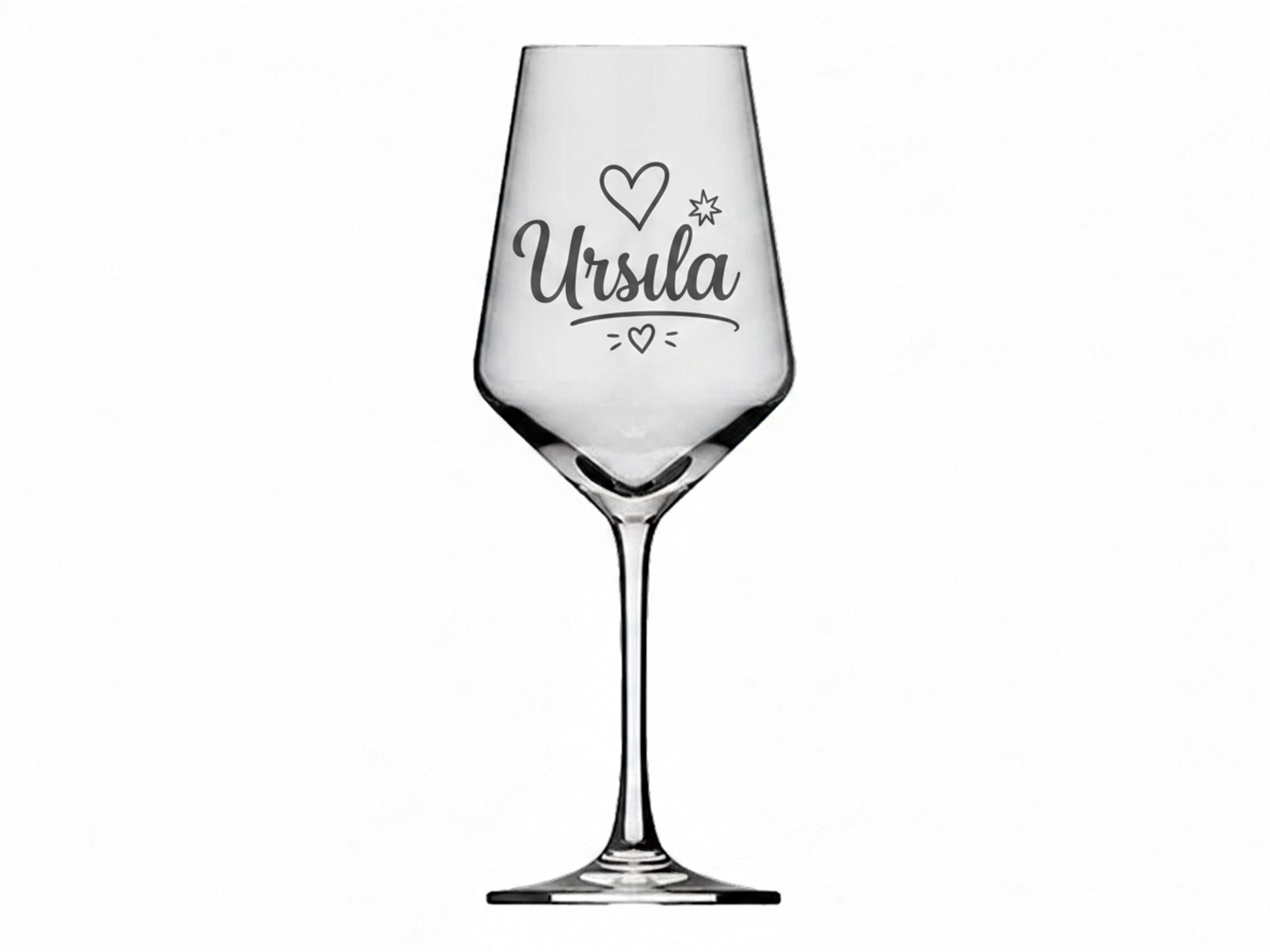 1x Weinglas Gravur Ursula Namensglas 350ml spülmaschinenfest und robust - Vorschau 6