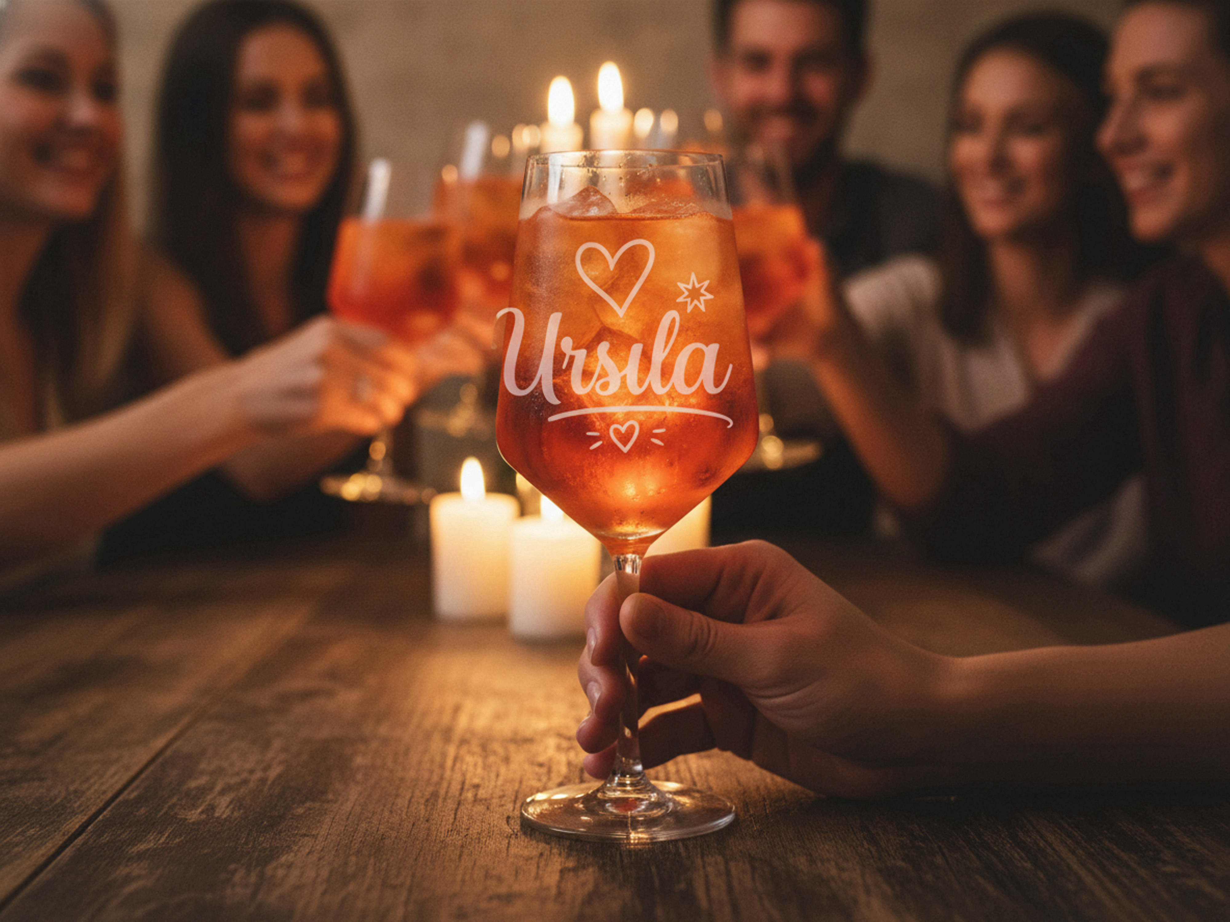 1x Weinglas Gravur Ursula Namensglas 350ml spülmaschinenfest und robust - Vorschau 3