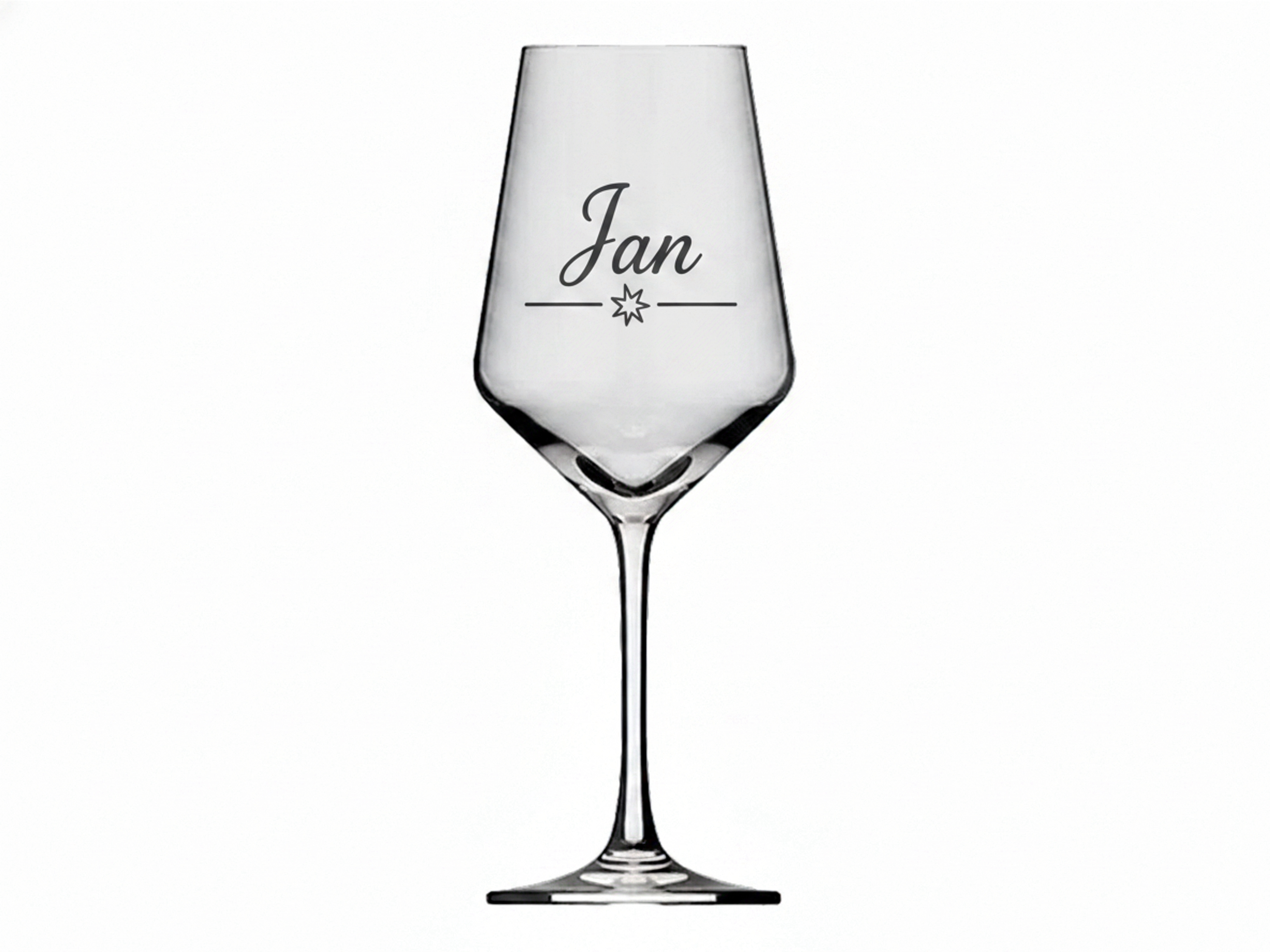 1x Weinglas Gravur Jan Namensglas 350ml spülmaschinenfest robust und stapelbar - Vorschau 6