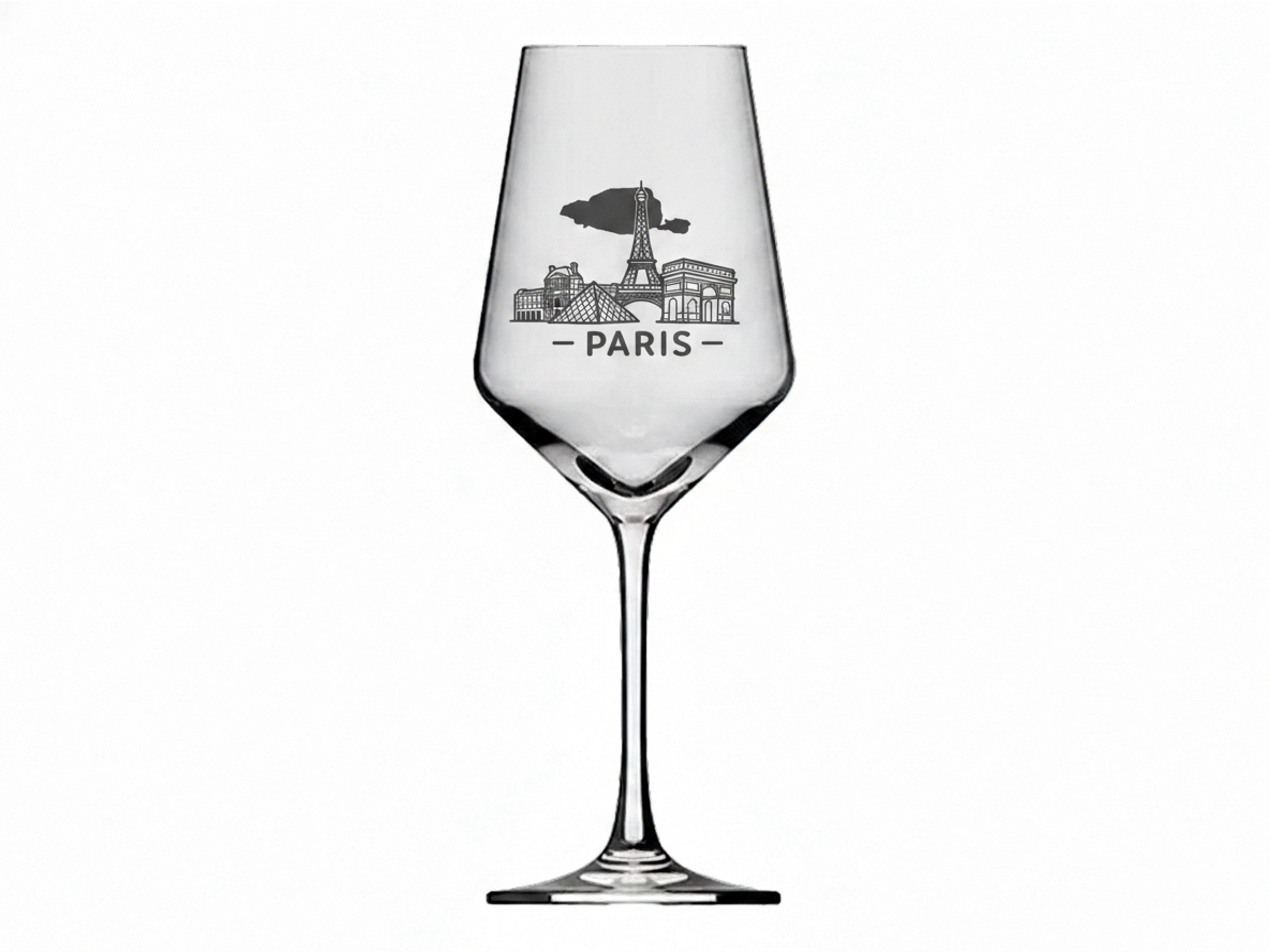 Weinglas Gravur Paris 350ml spülmaschinenfest für Weinliebhaber und Zusammenkünfte - Vorschau 6