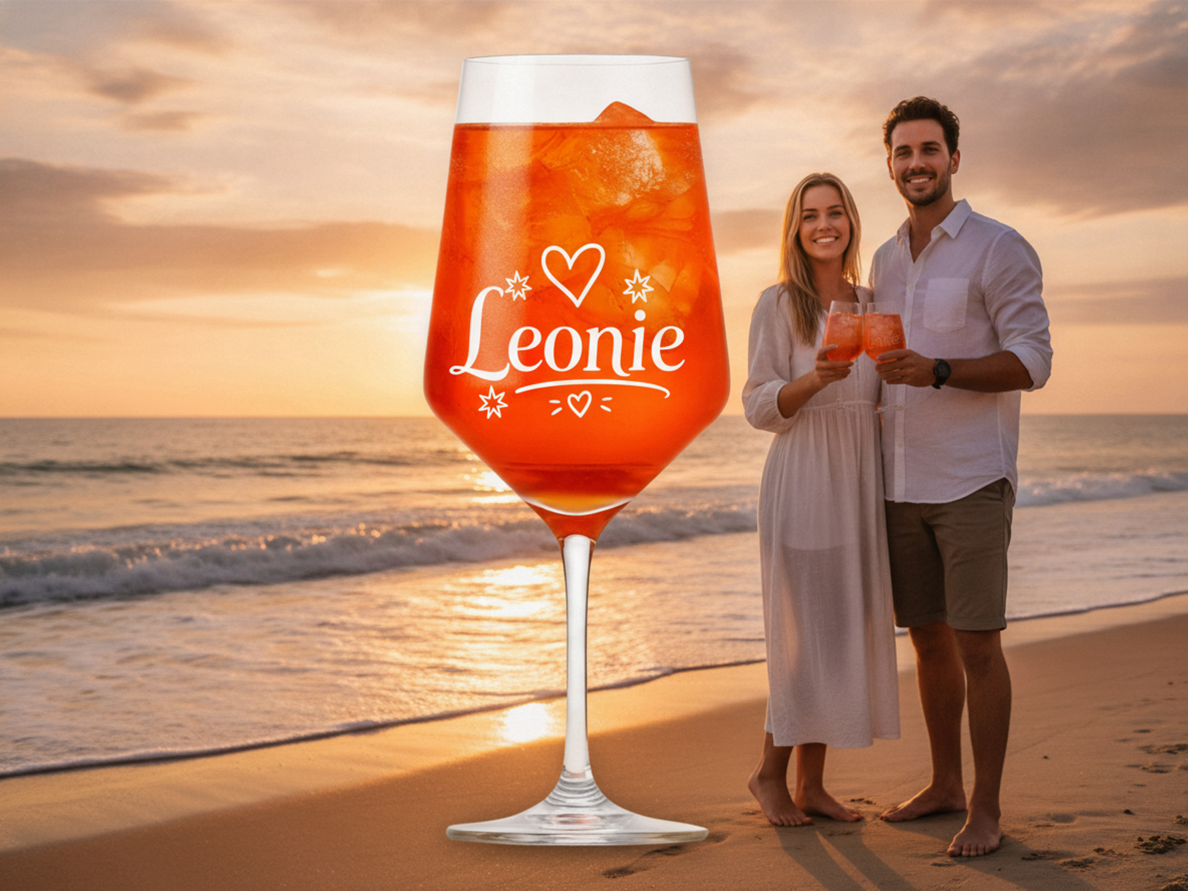 1x Weinglas Gravur Leonie Namensglas 350ml spülmaschinenfest und stilvoll - Vorschau 4