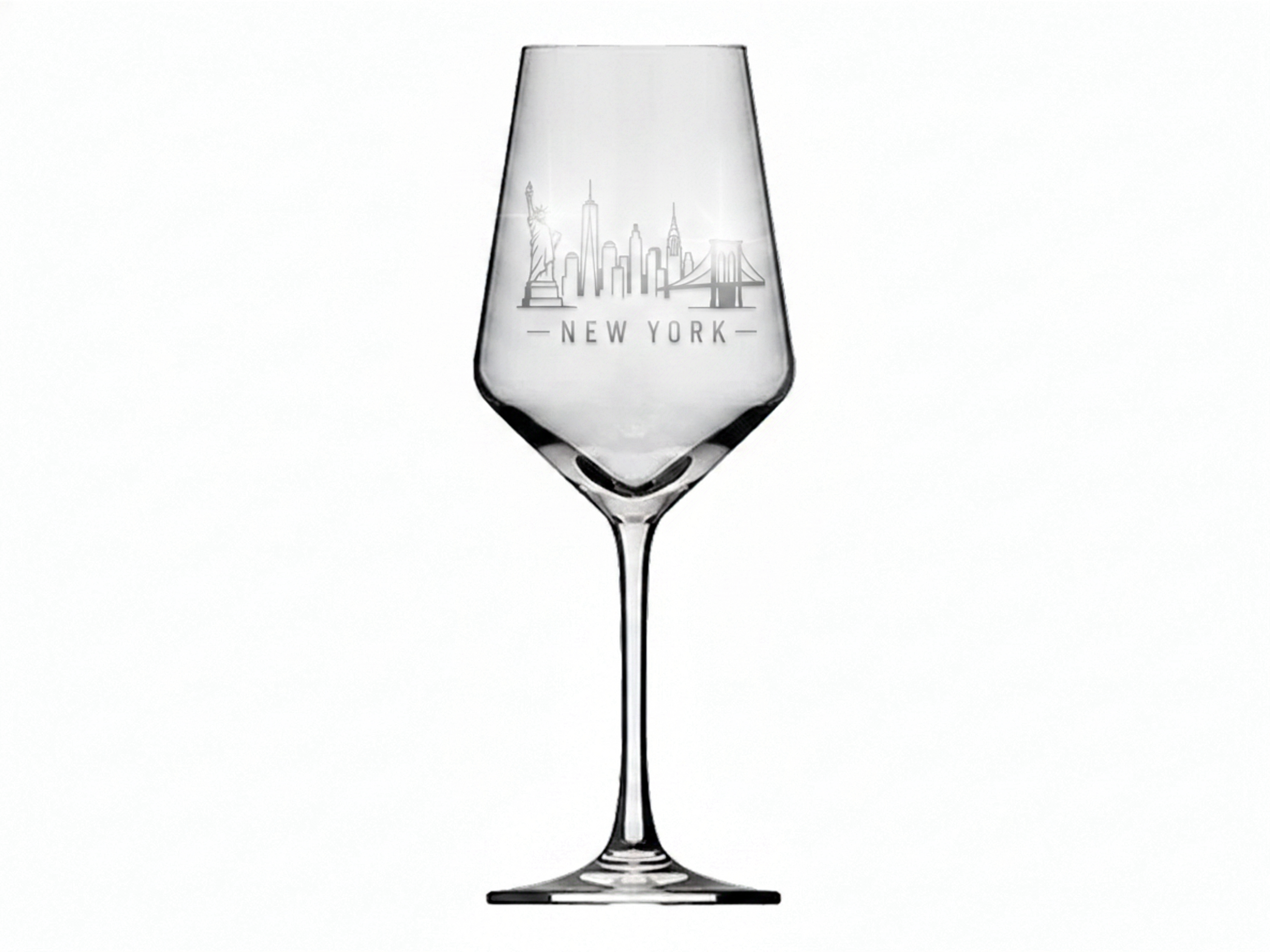 Weinglas Gravur New York 350ml spülmaschinenfest langlebig und praktisch