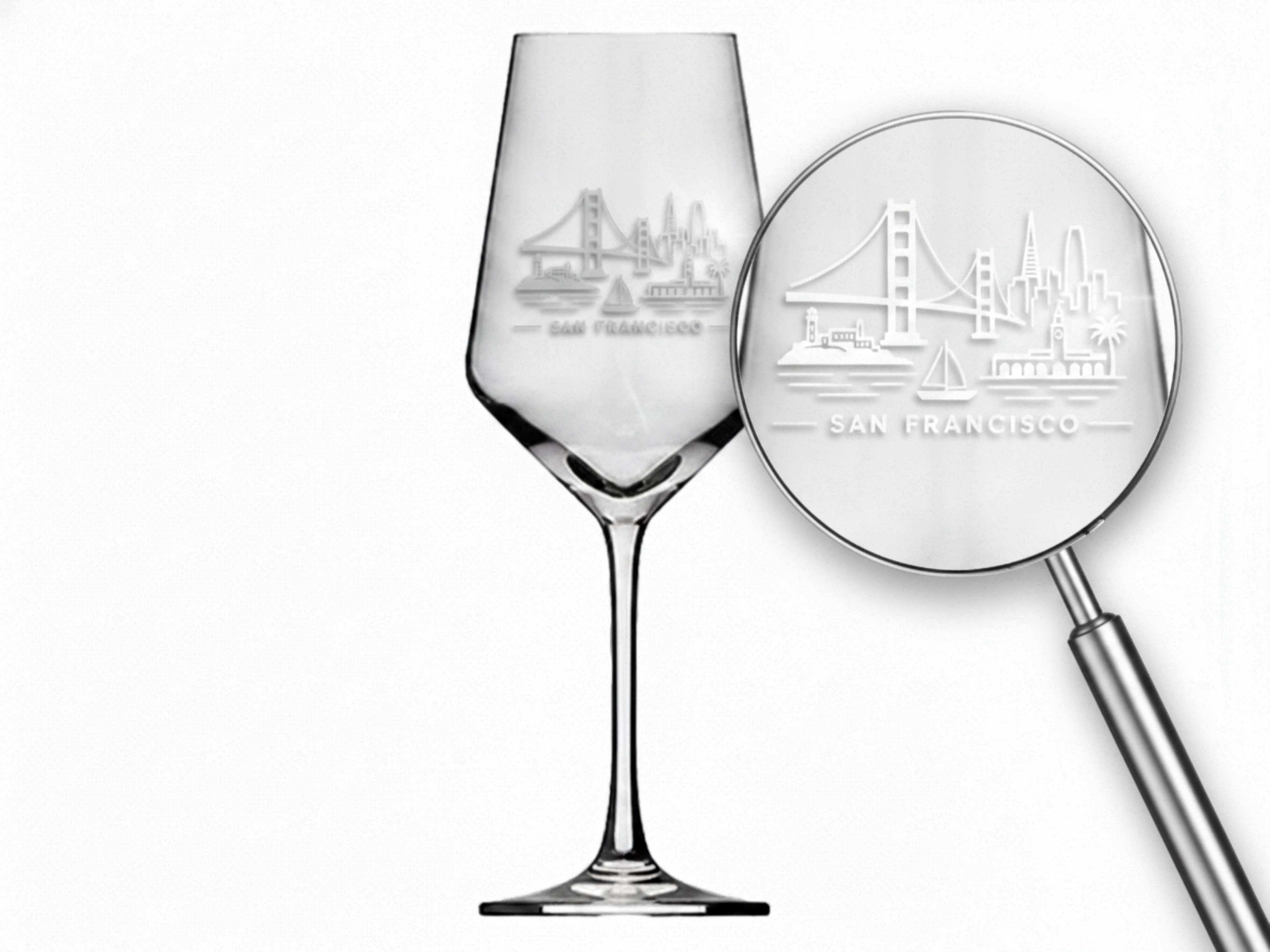 Weinglas Gravur SAN FRANCISCO 350ml spülmaschinenfest robust und praktisch - Vorschau 2