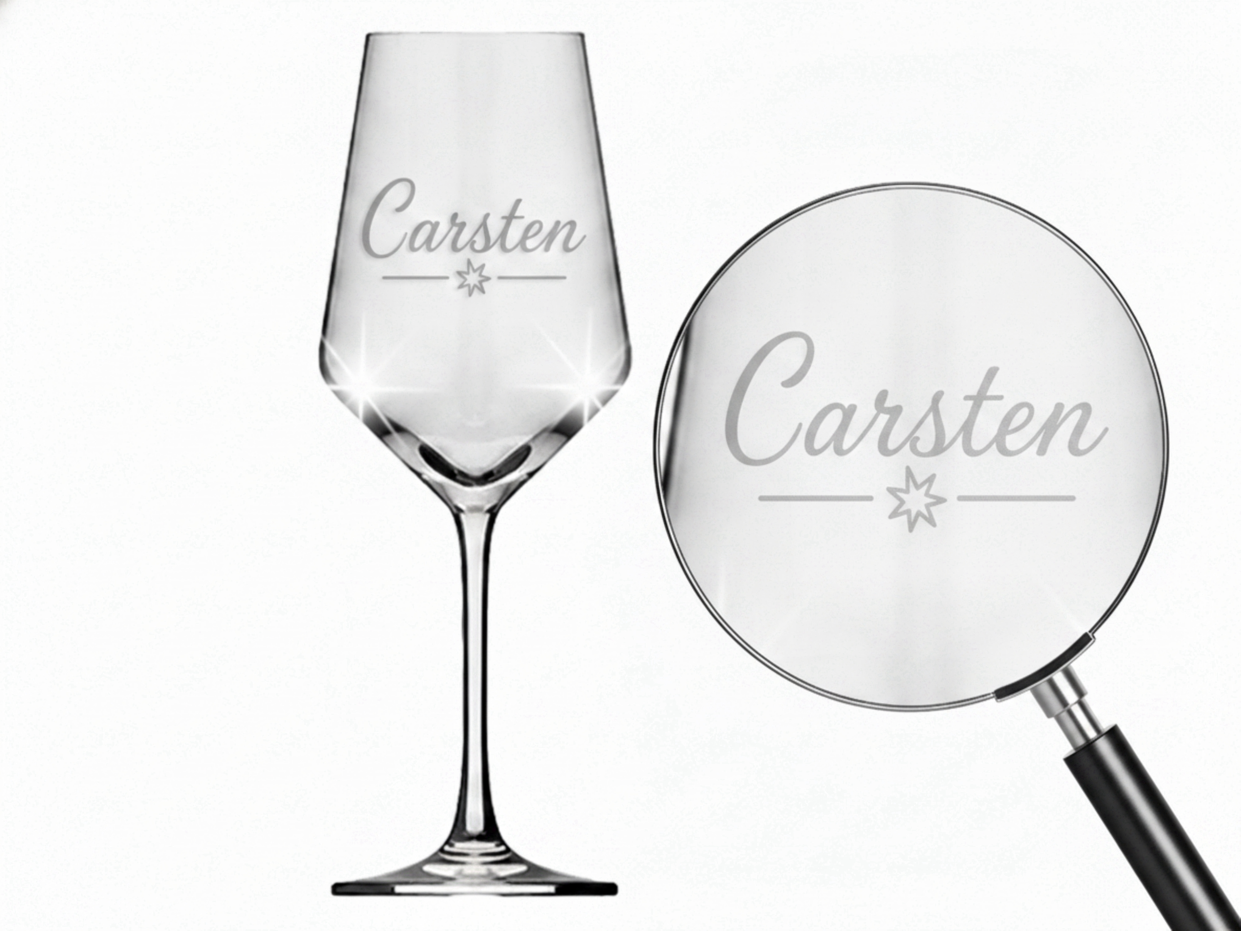 1x Weinglas Gravur Carsten Namensglas 350ml spülmaschinenfest und robust - Vorschau 2