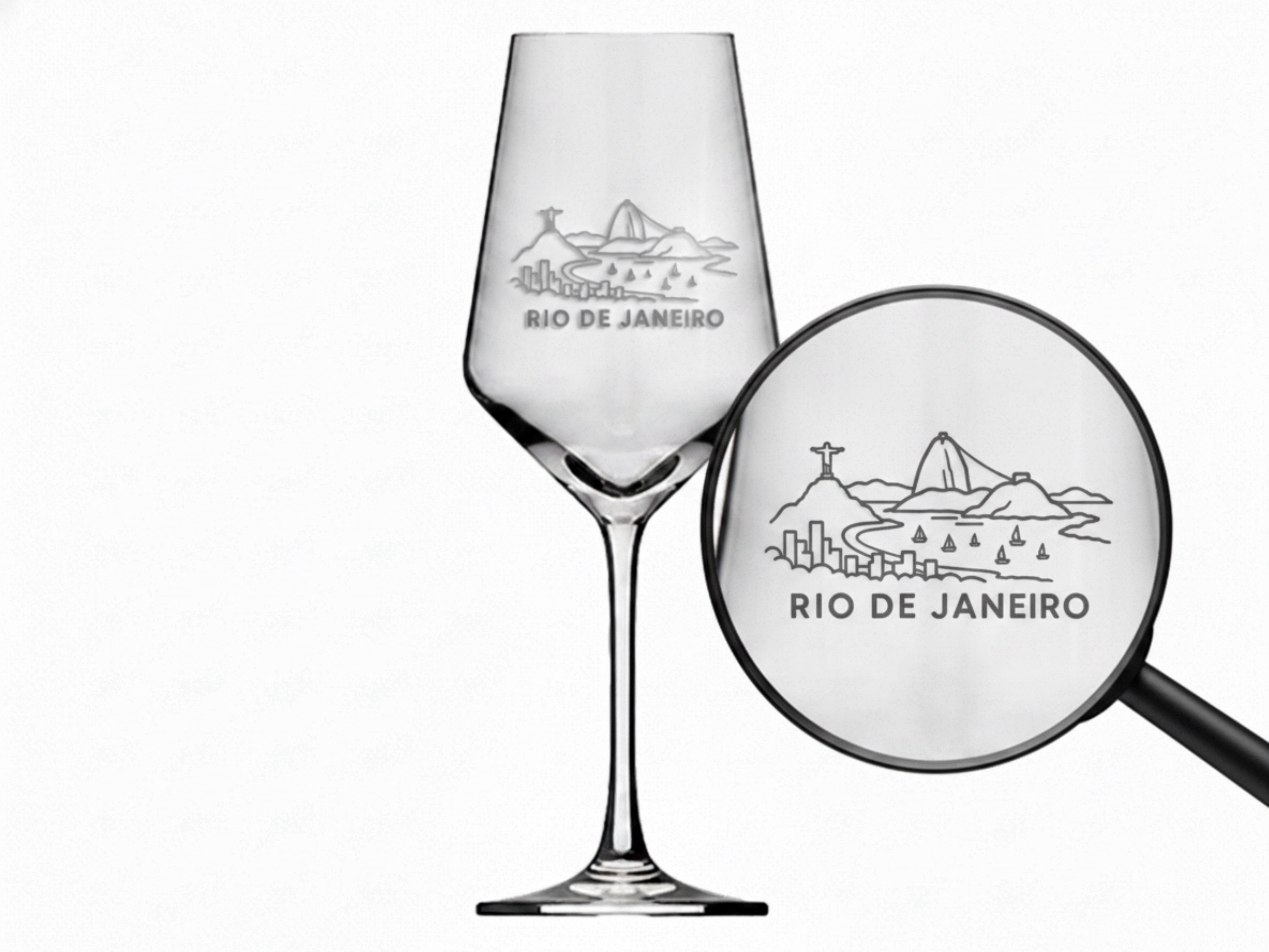 Weinglas Gravur Rio de Janeiro 350ml spülmaschinenfest und praktisch