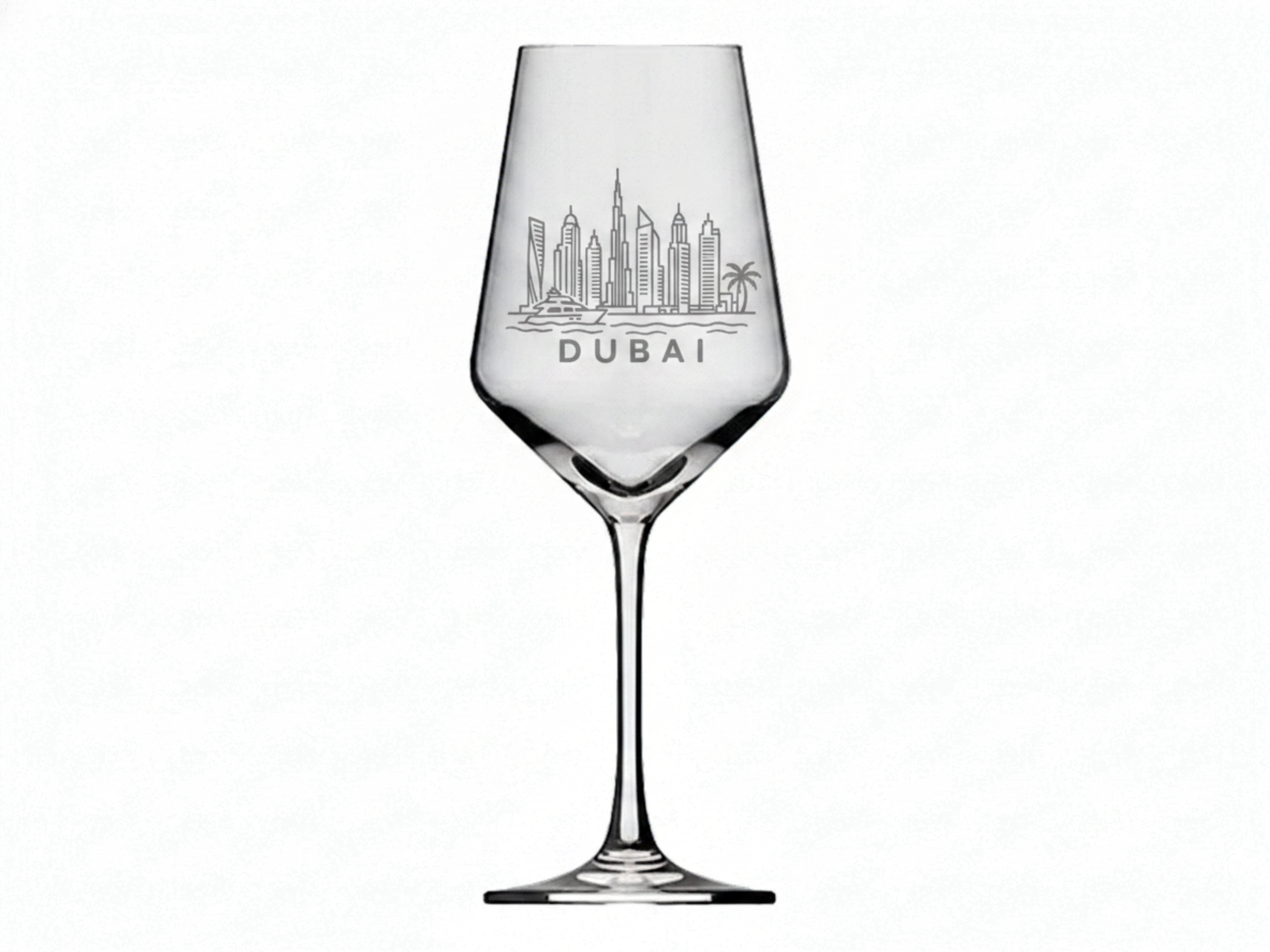 Weinglas Gravur Dubai 350ml spülmaschinenfest für Rot- und Weißwein - Vorschau 6
