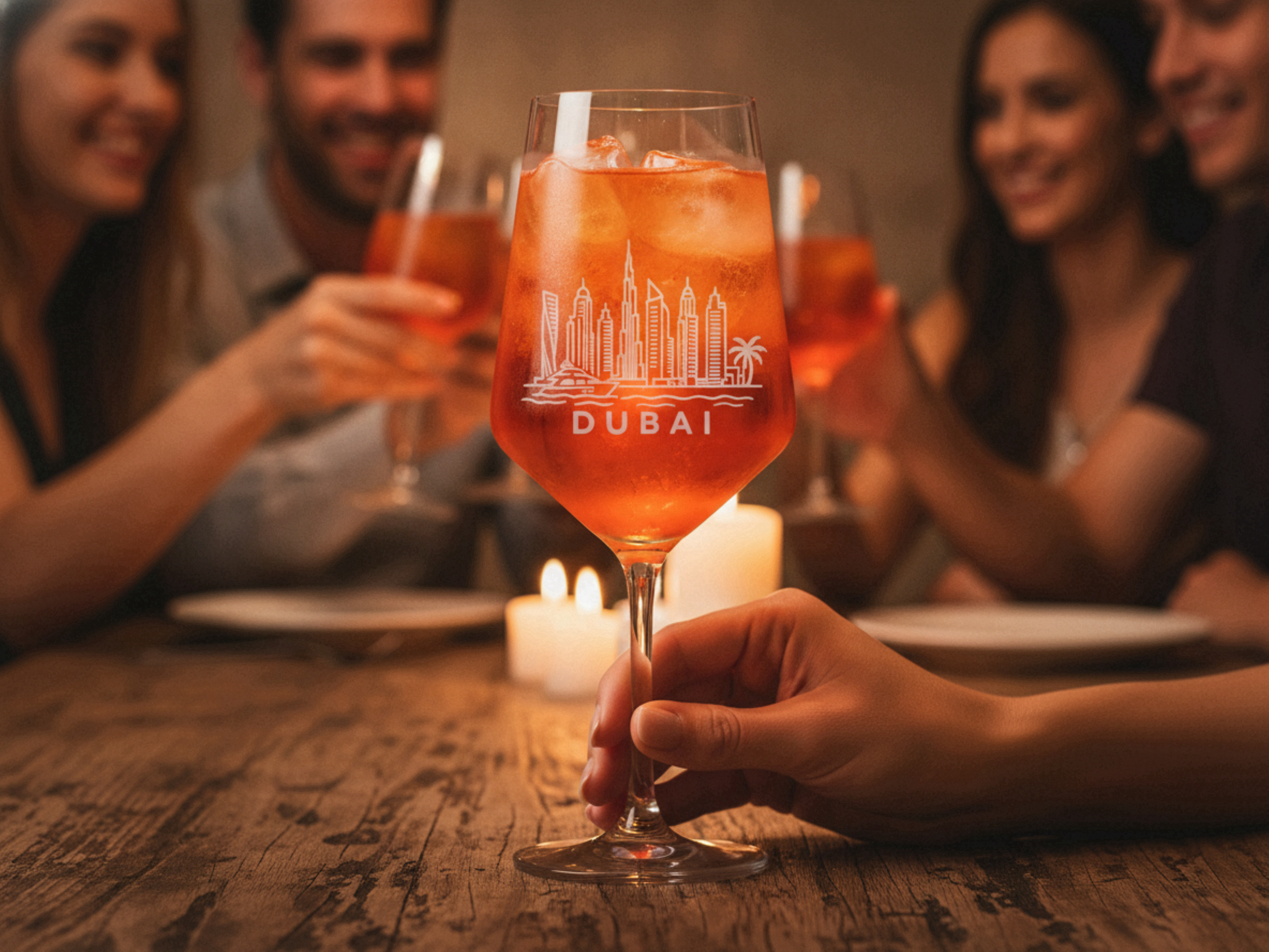 Weinglas Gravur Dubai 350ml spülmaschinenfest für Rot- und Weißwein - Vorschau 3