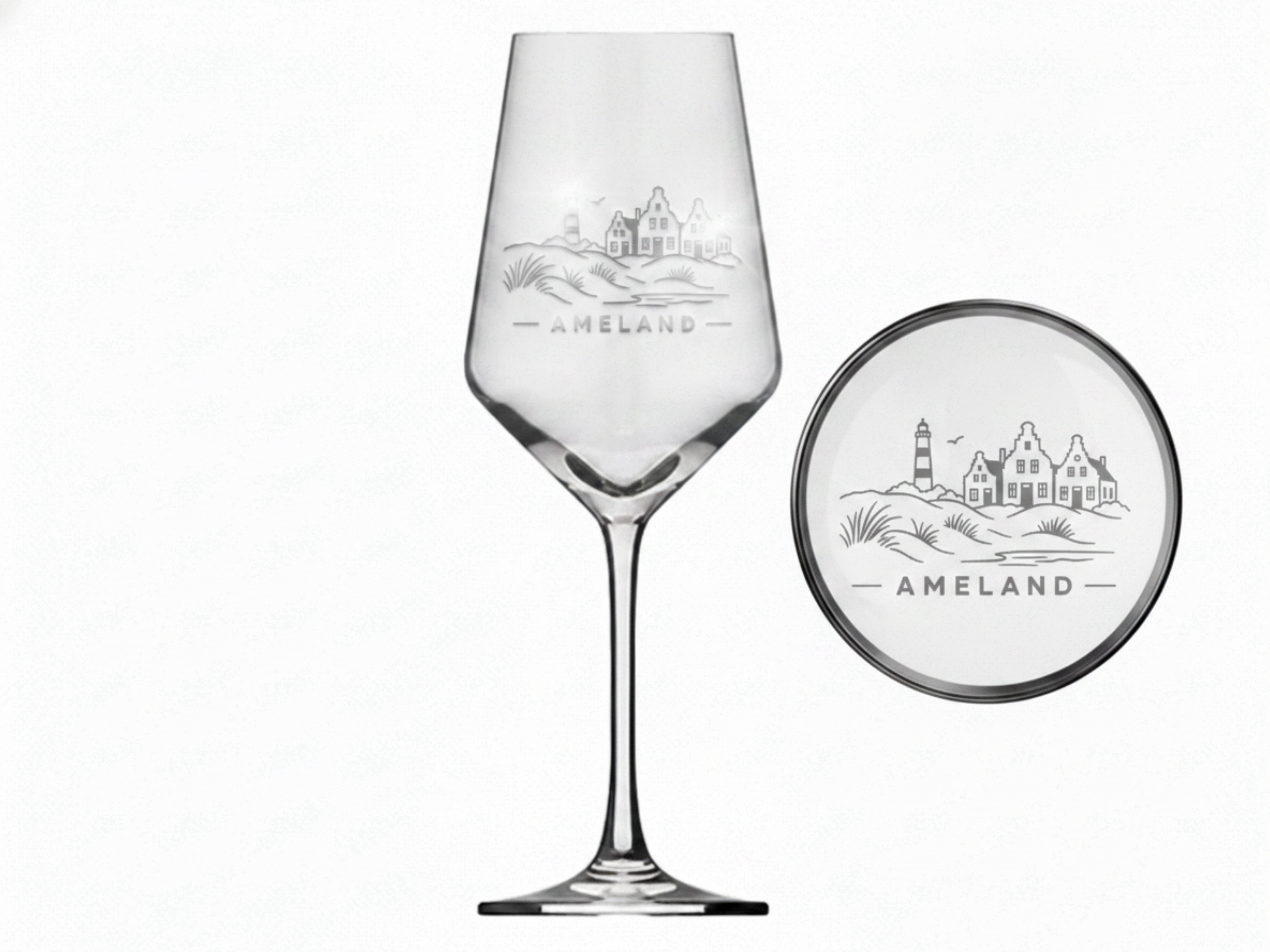 Weinglas Gravur Ameland 350ml spülmaschinenfest und robust für Weingenuss