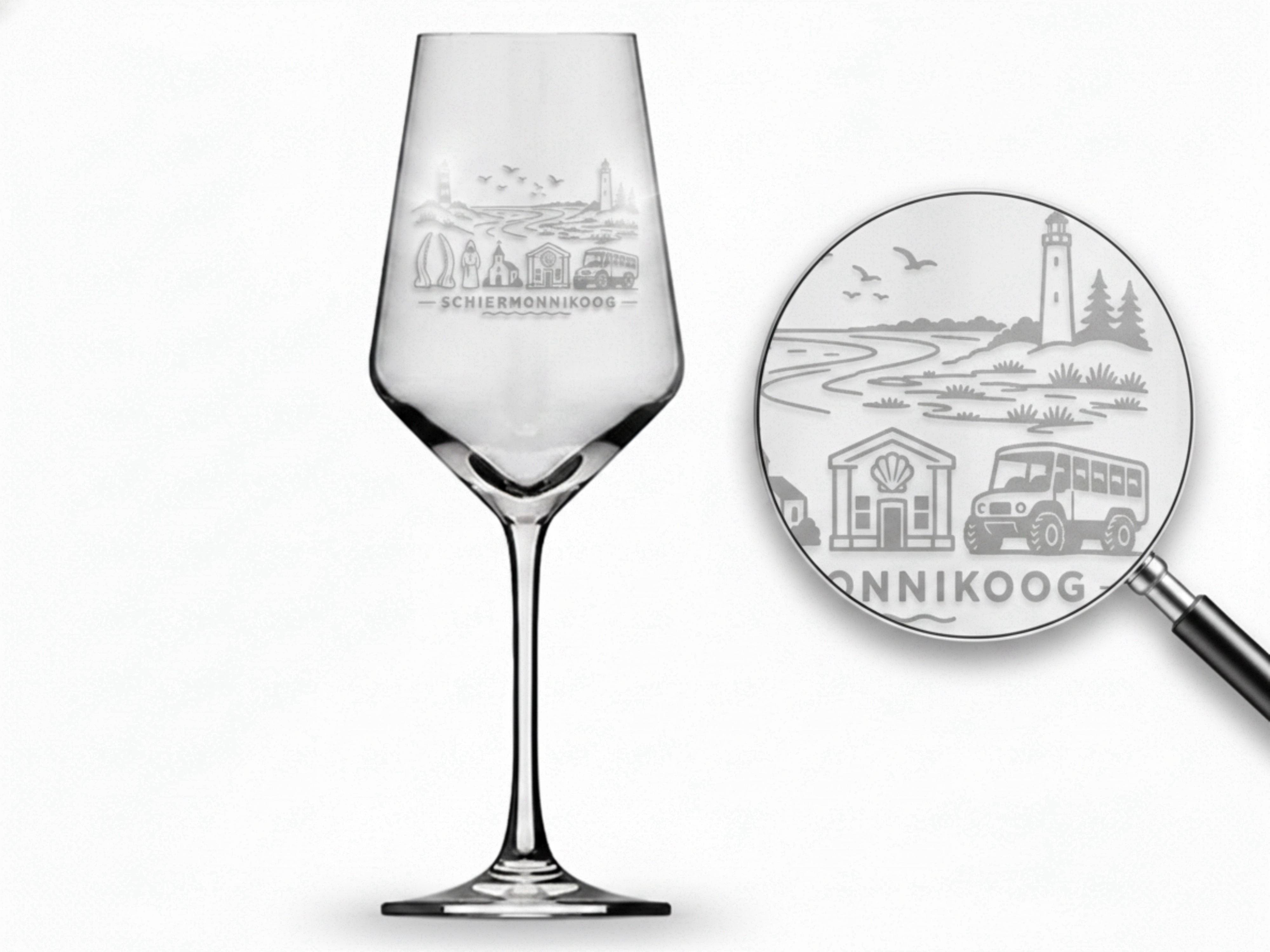 Weinglas Gravur Schiermonnikoog 350ml spülmaschinenfest und langlebig