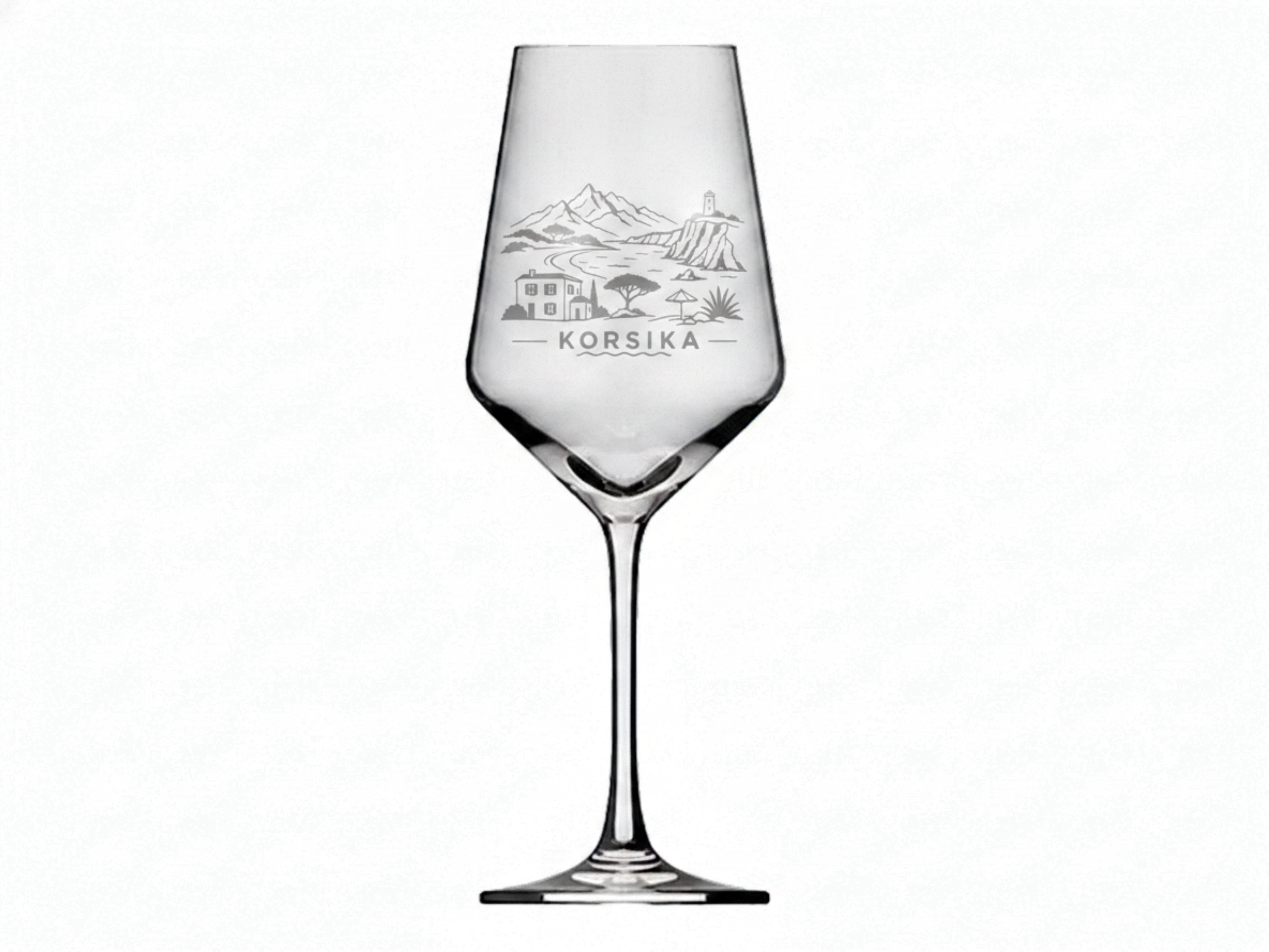 Weinglas Gravur Korsika 350ml spülmaschinenfest und robust für Genusserlebnis - Vorschau 6