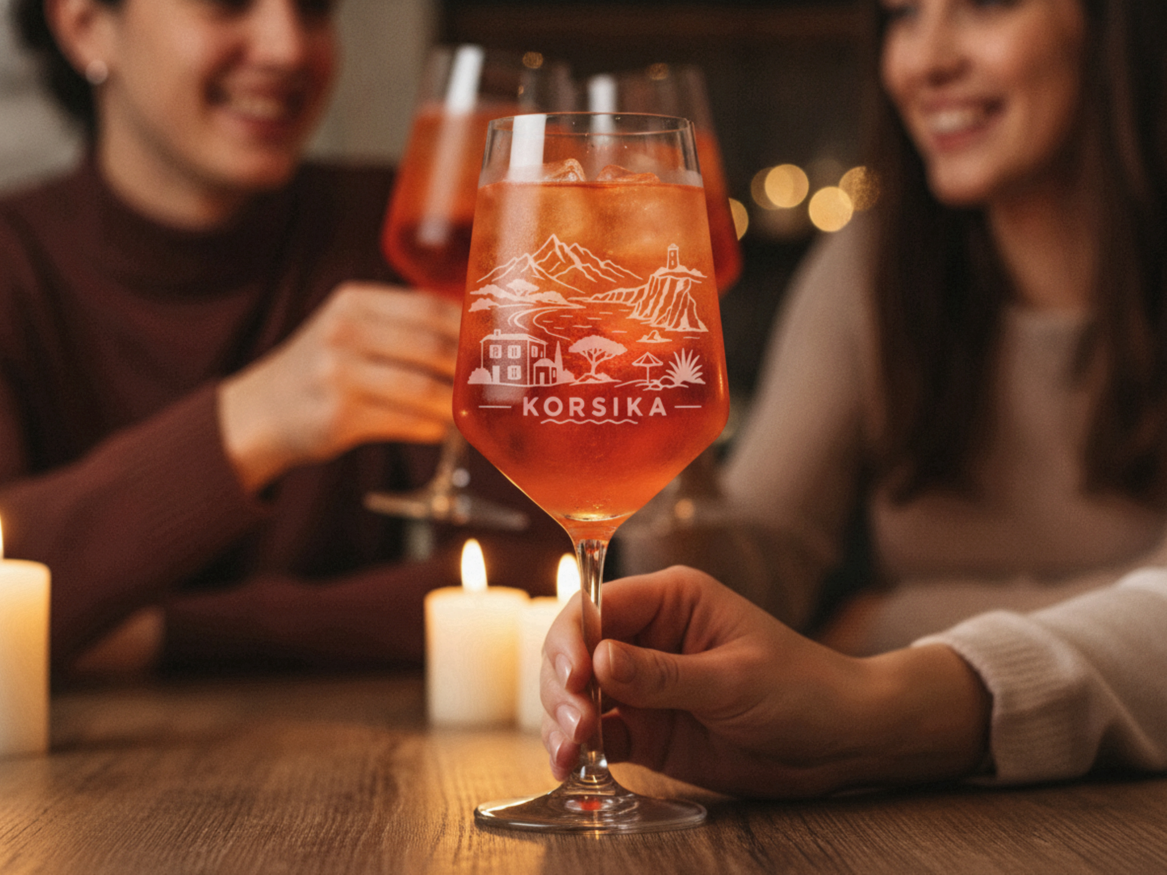 Weinglas Gravur Korsika 350ml spülmaschinenfest und robust für Genusserlebnis - Vorschau 3