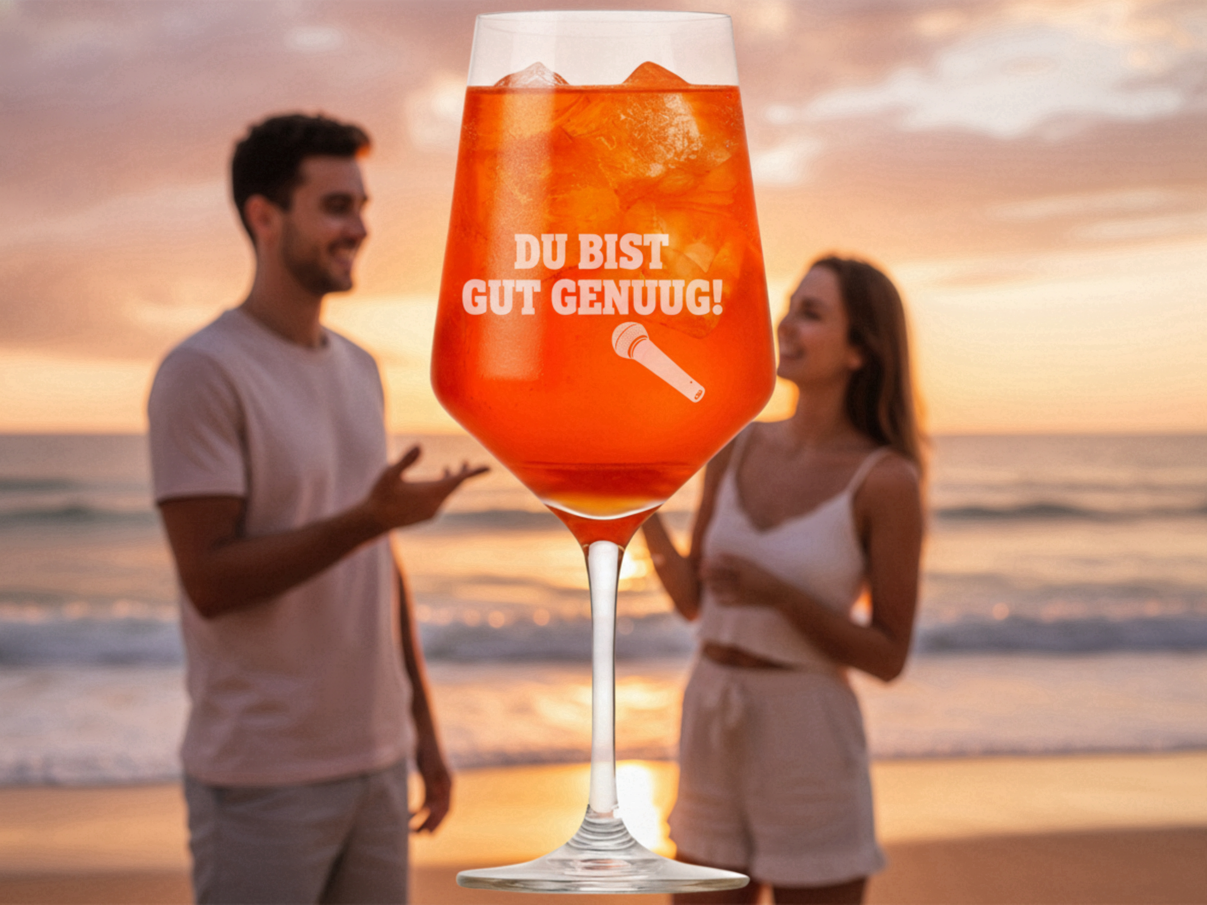 Weinglas Gravur Du bist gut genuuug! 350ml spülmaschinenfest langlebig und praktisch - Vorschau 4