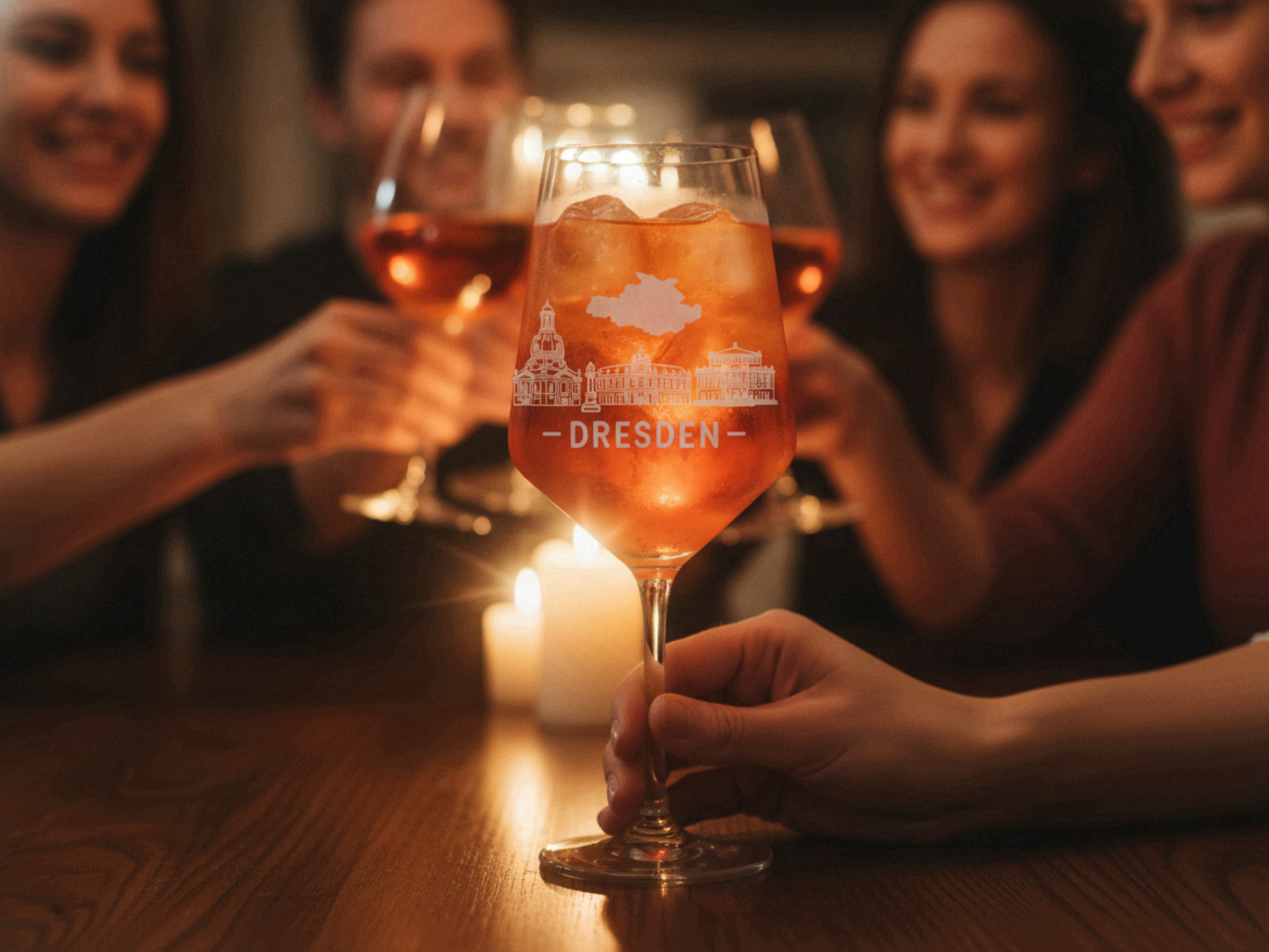 Weinglas Gravur Dresden 350ml spülmaschinenfest und langlebig für Weinliebhaber - Vorschau 3