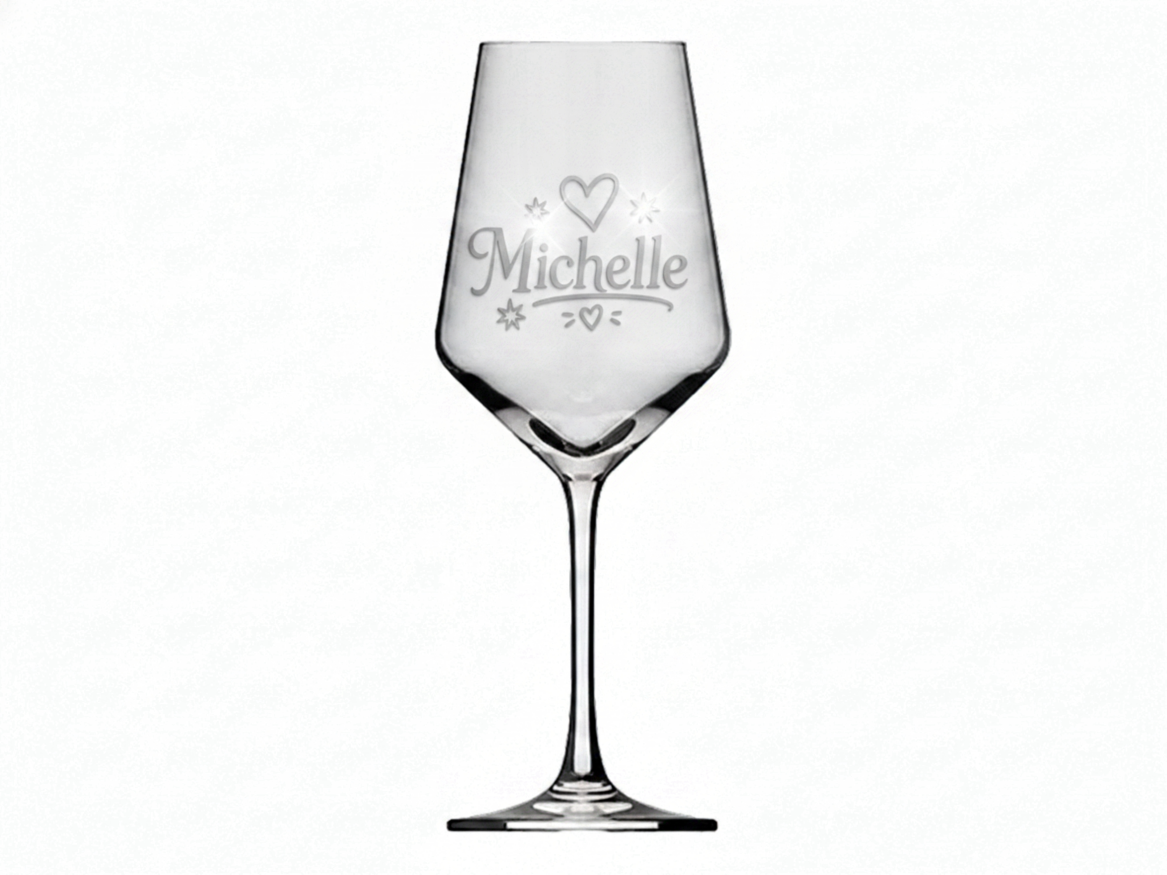 1x Weinglas Gravur Michelle Namensglas 350ml spülmaschinenfest langlebig - Vorschau 6