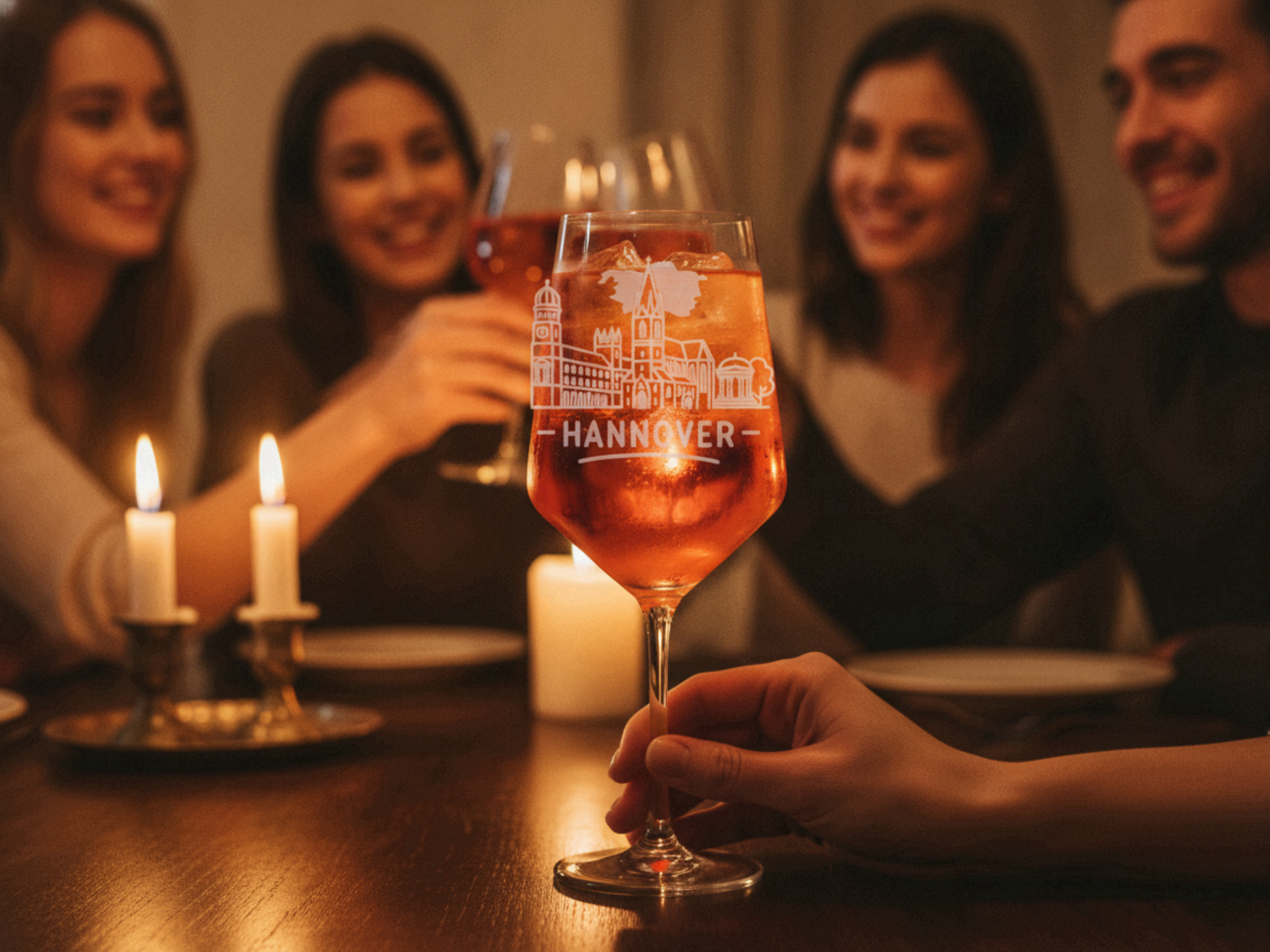 Weinglas Gravur Hannover 350ml spülmaschinenfest für rote und weiße Weine - Vorschau 3